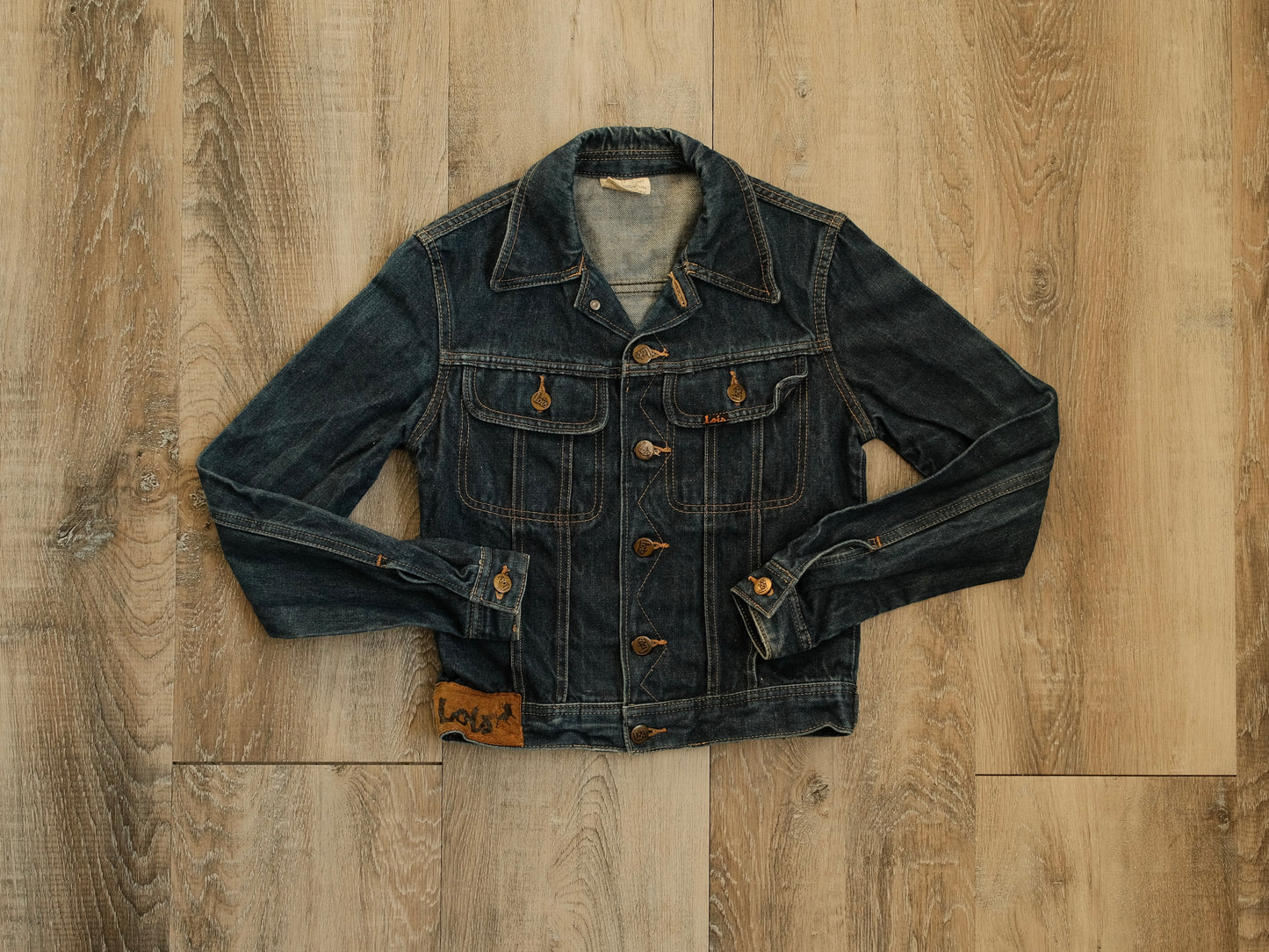 Vintage 1970s Lois Dark Wash Denim Jacket | XS