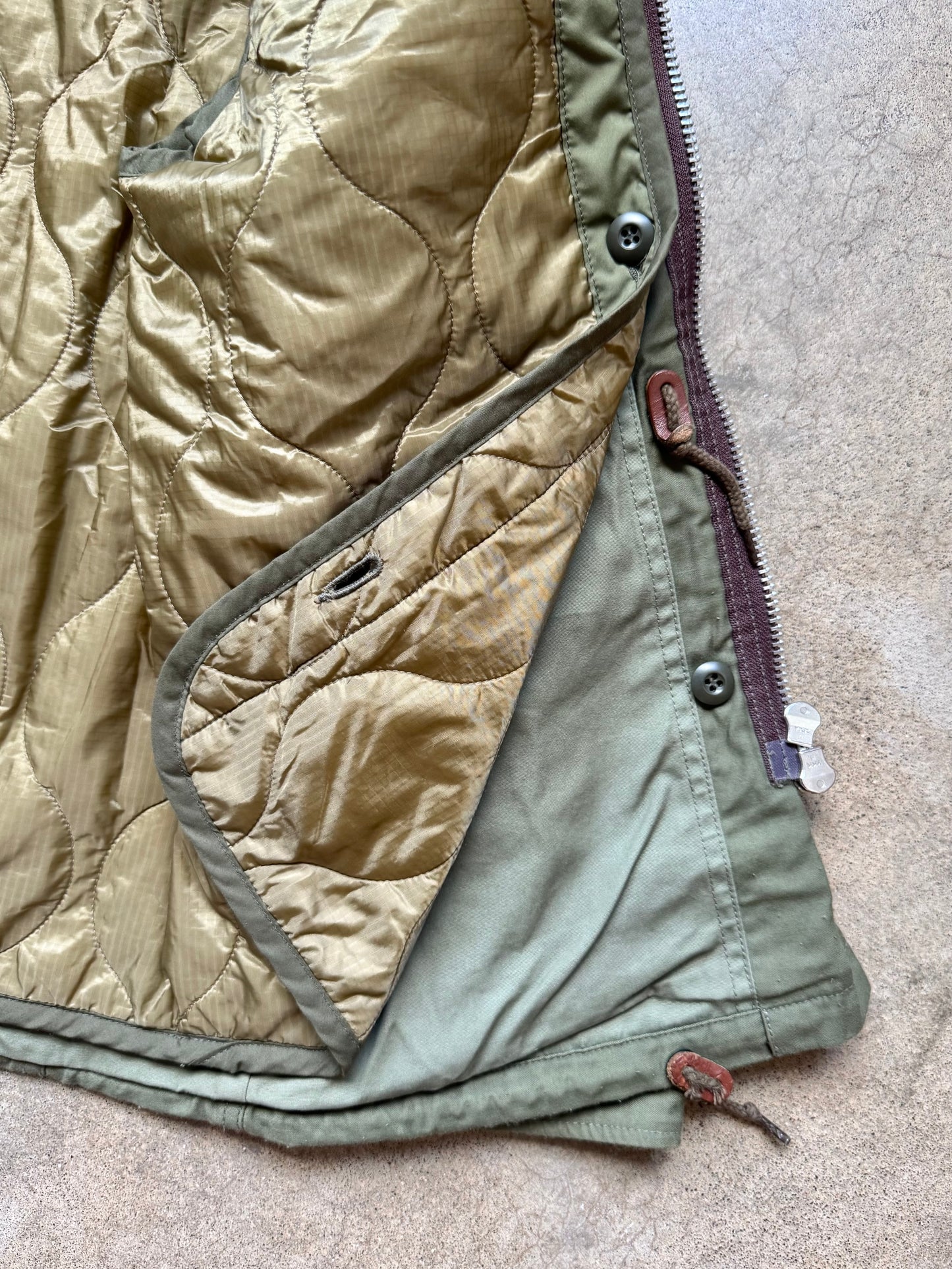Iron Heart Military-Style Cotton Sateen M-65 Field Jacket w/ Quilted Liner | Medium