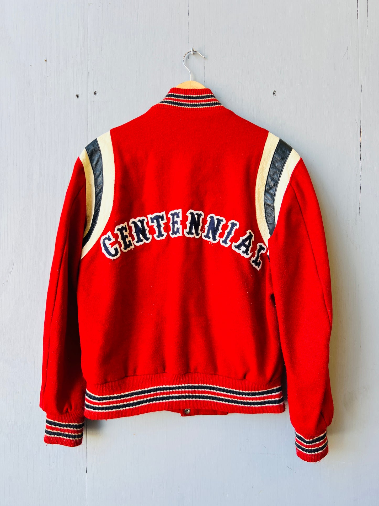 Vintage 1978-79 Red 100% Wool State Golf Championship Letterman Jacket