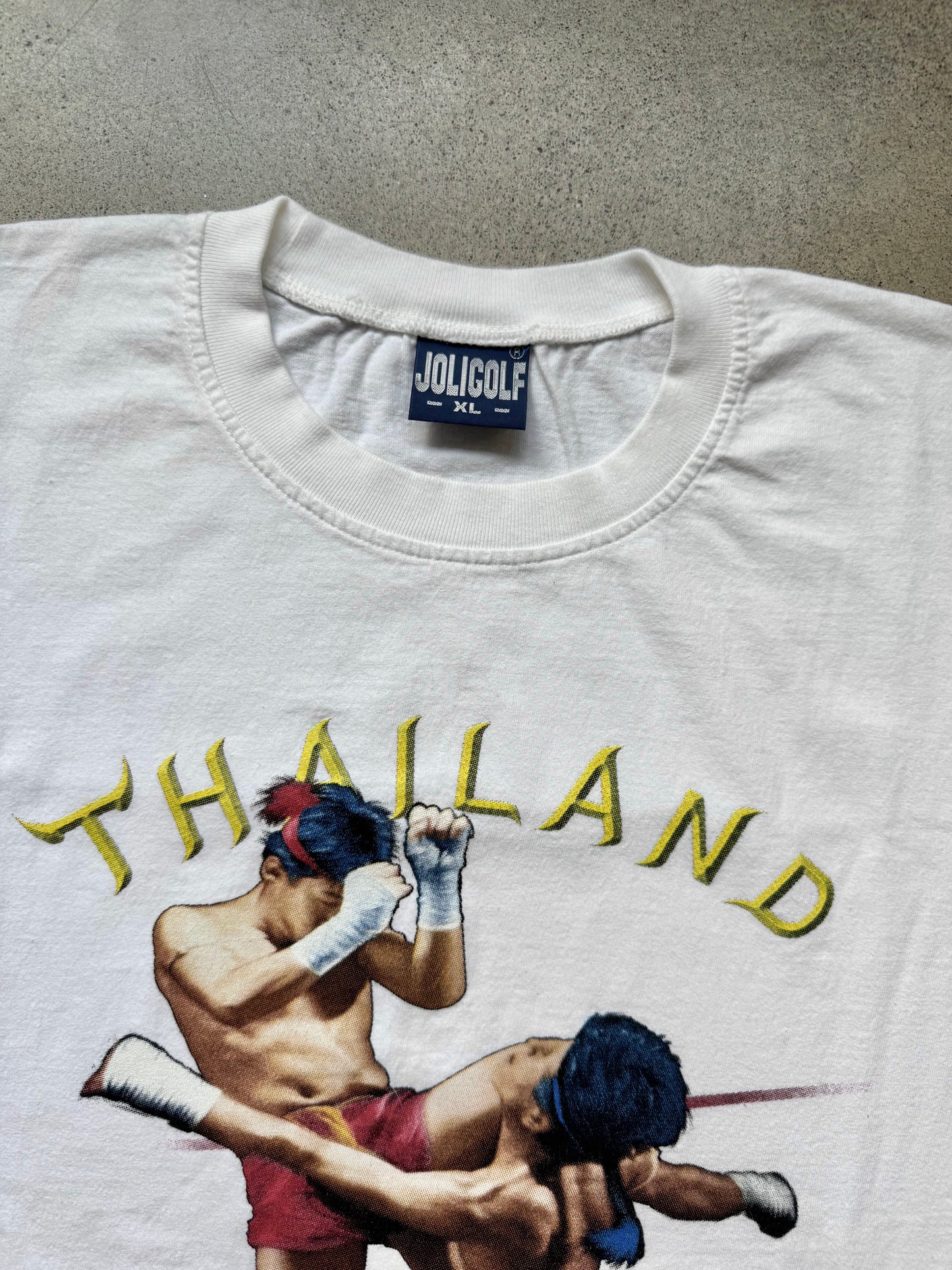 Vintage Joligolf Thailand Muay Thai Graphic Tee | XL