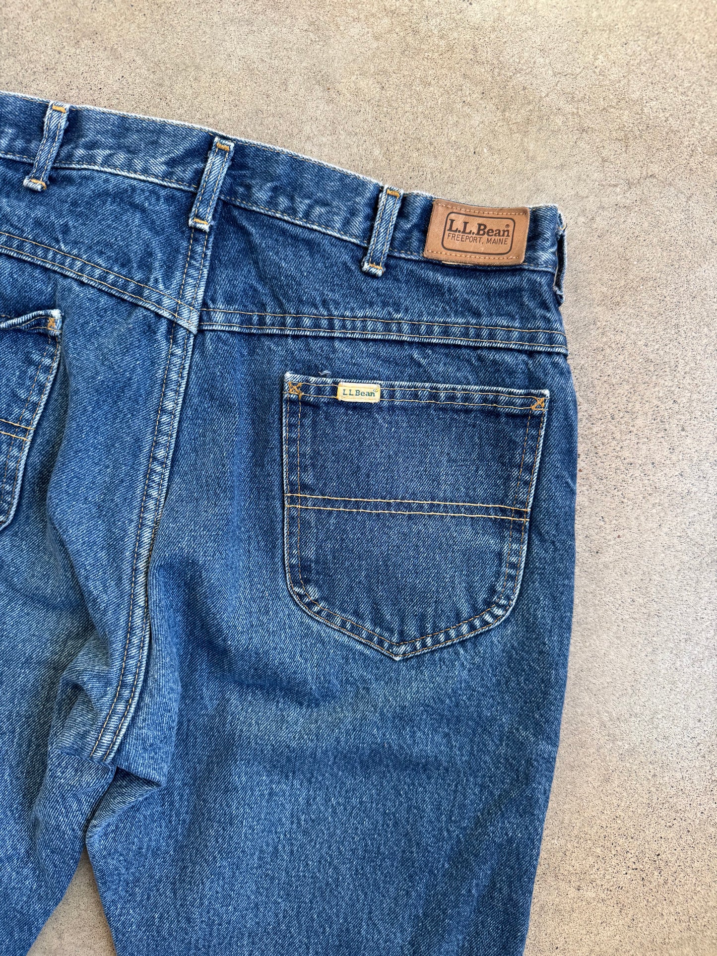 Vintage 1990s L.L. Bean Flannel Lined Straight Leg Jeans | Waist 32”