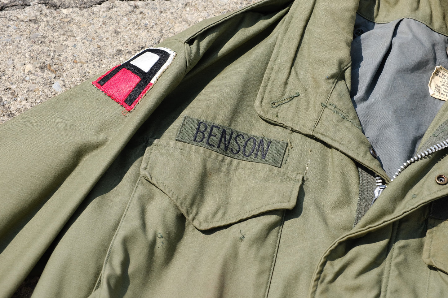 Vintage Olive Green Military Coat | "Benson"