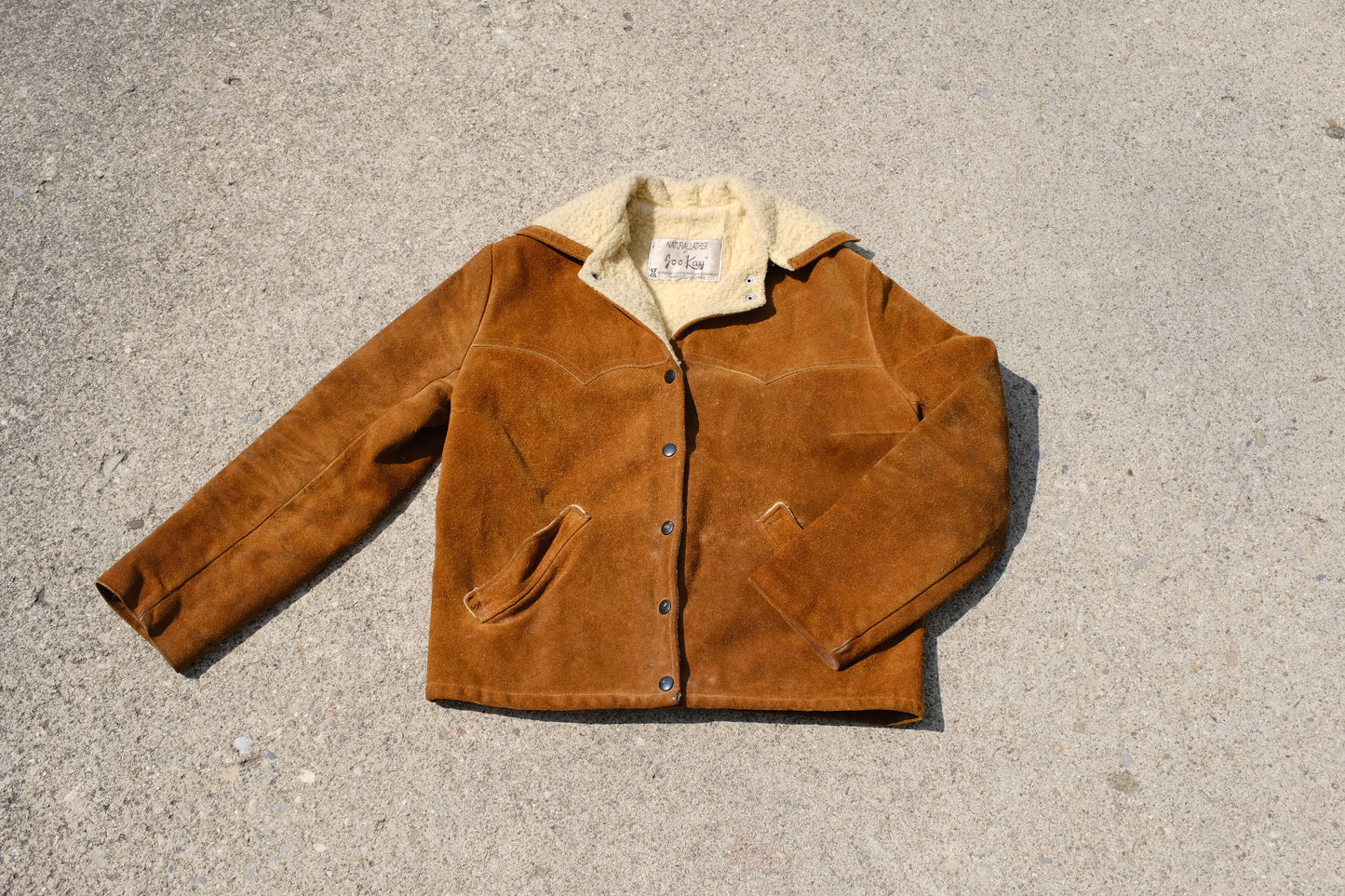 Vintage Joo-Kay Fleece Lined Leather Coat