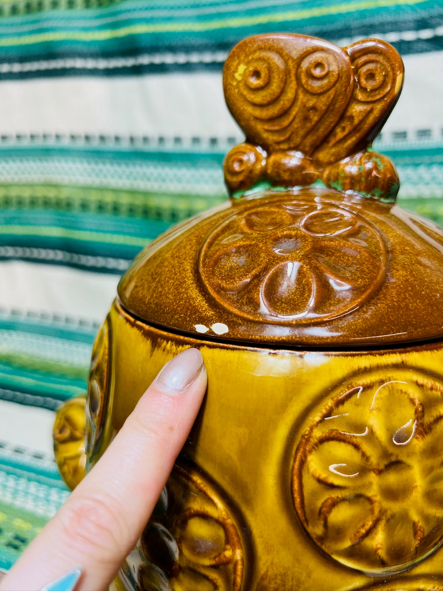 Vintage 1970s McCoy Ceramic Turtle Cookie Jar