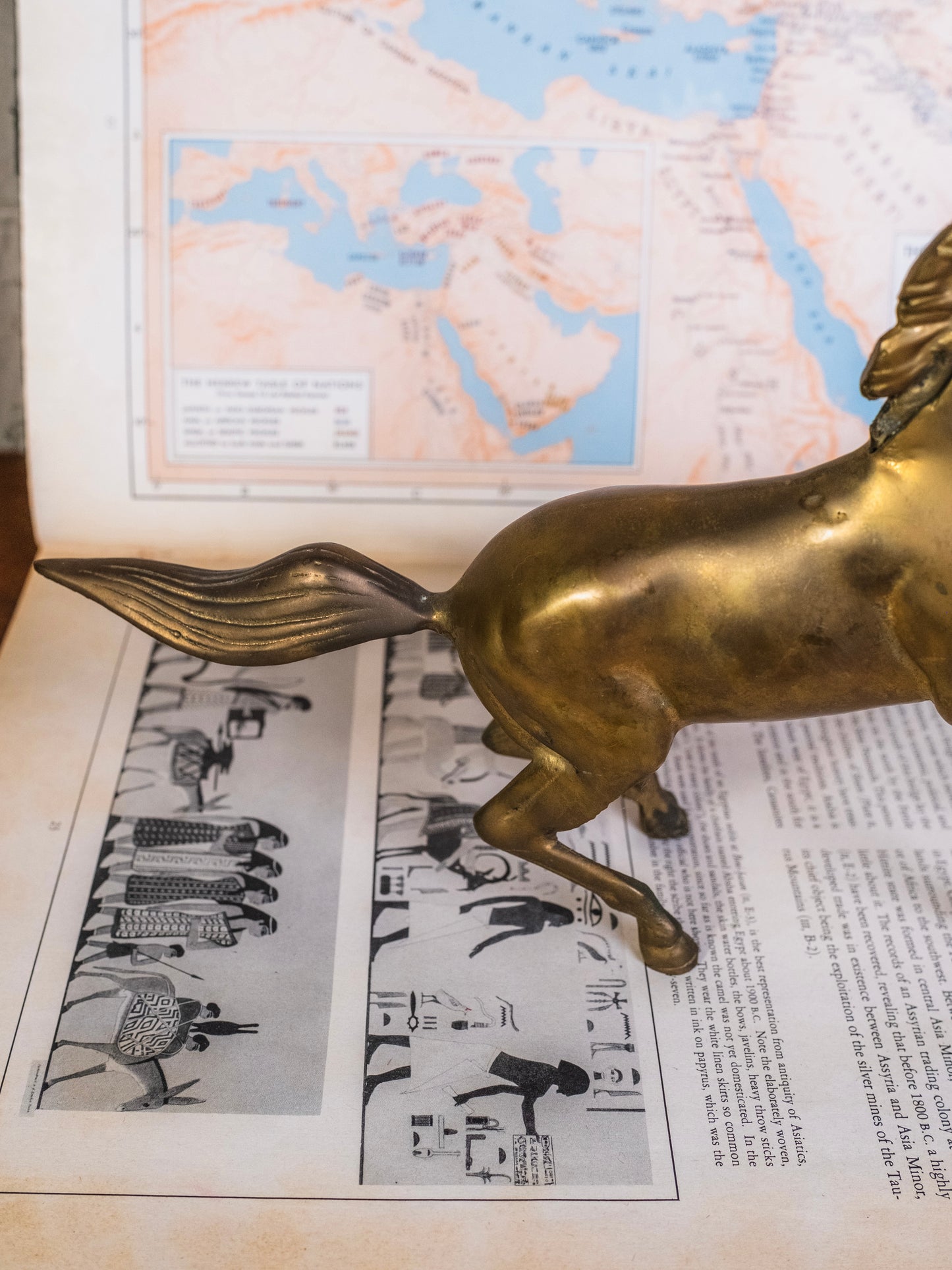 Vintage 1950s Solid Brass Horse Figurine