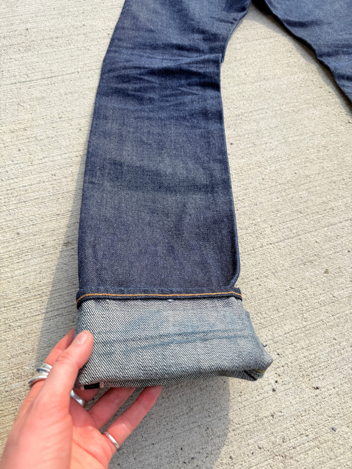 The Flat Head Selvedge Denim Dark Rinse Jeans | 28