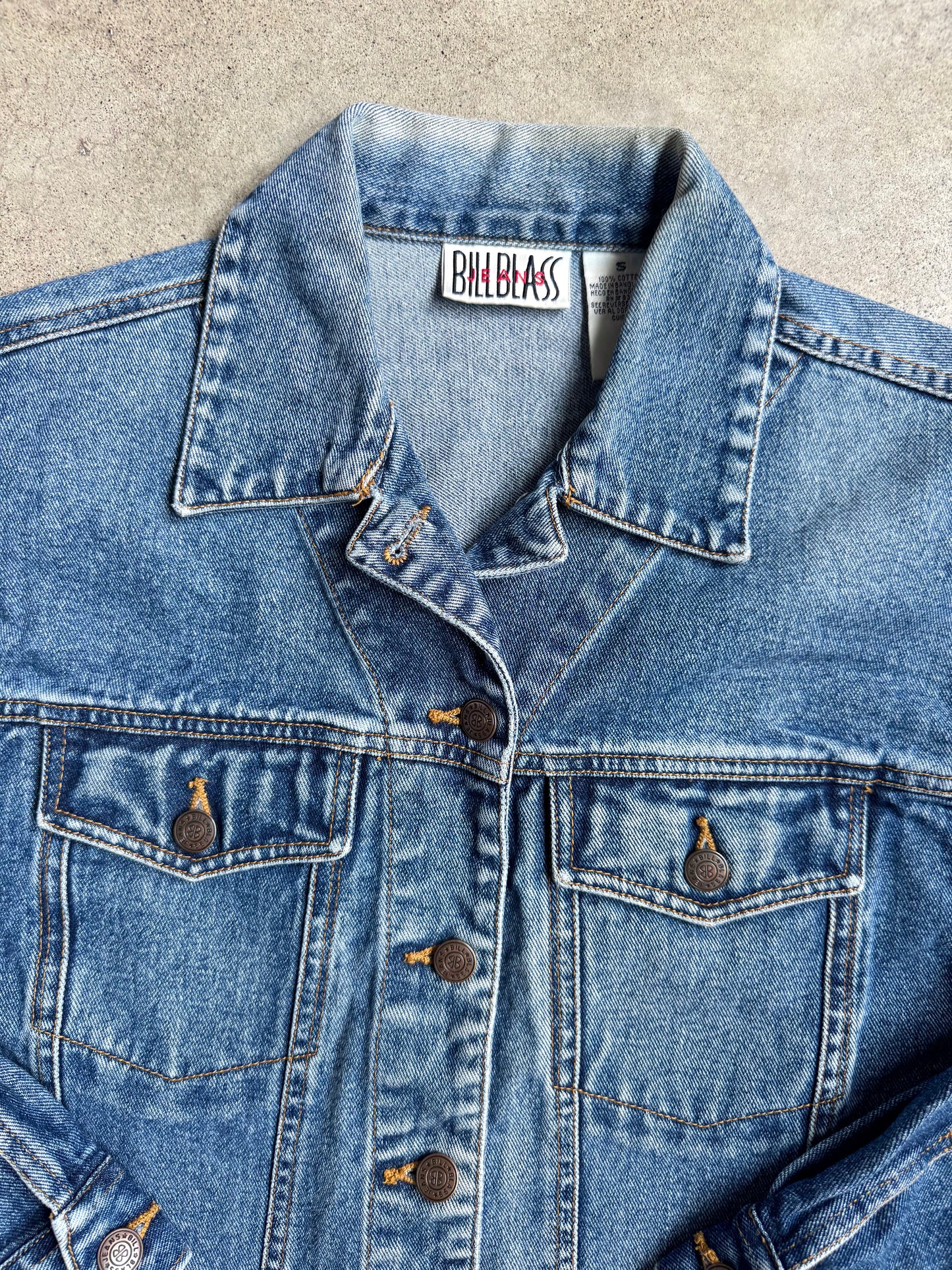 Vintage 1990s Bill Blass Denim Jacket | Small