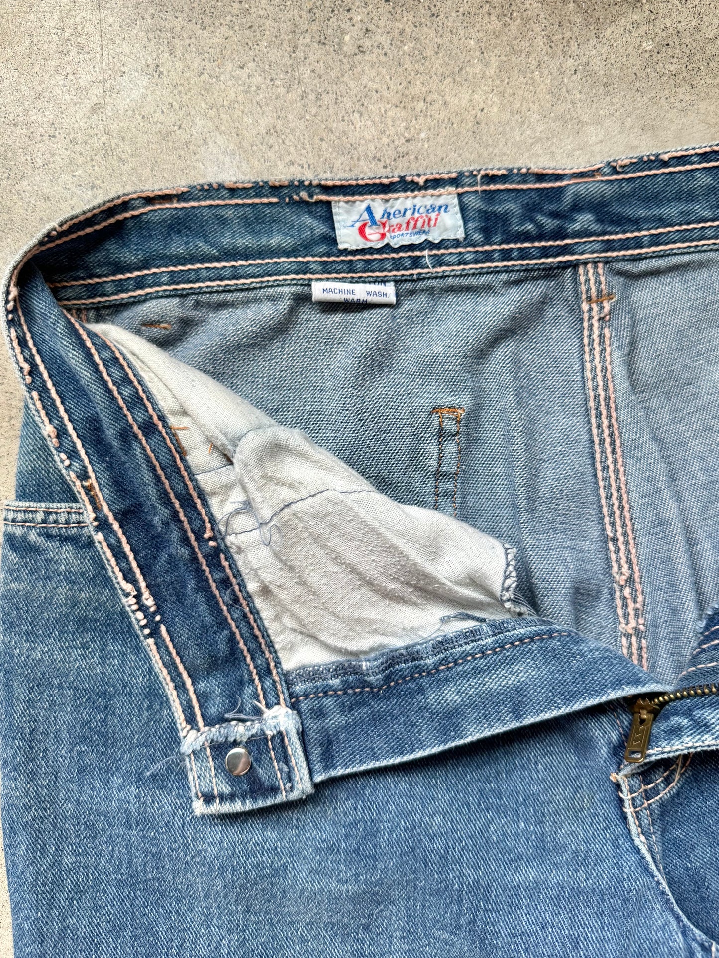 Vintage 1970s American Graffiti Faded Bootcut Flare Jeans | Waist 31”