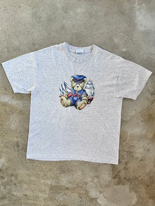 Vintage 1990s Sailor Teddy Bear Graphic Tee | Large