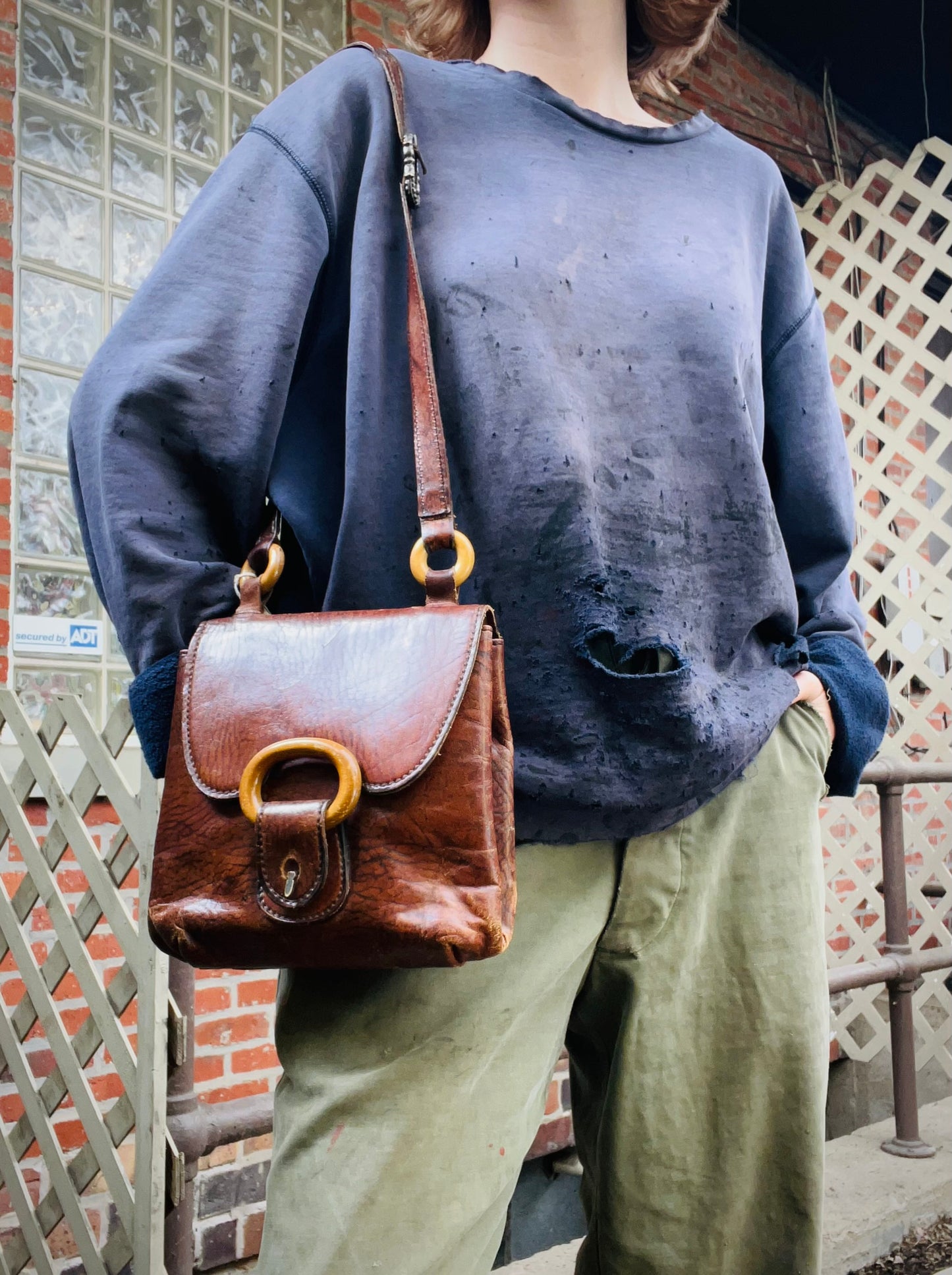 Vintage 1960s/70s Brown Leather Satchel