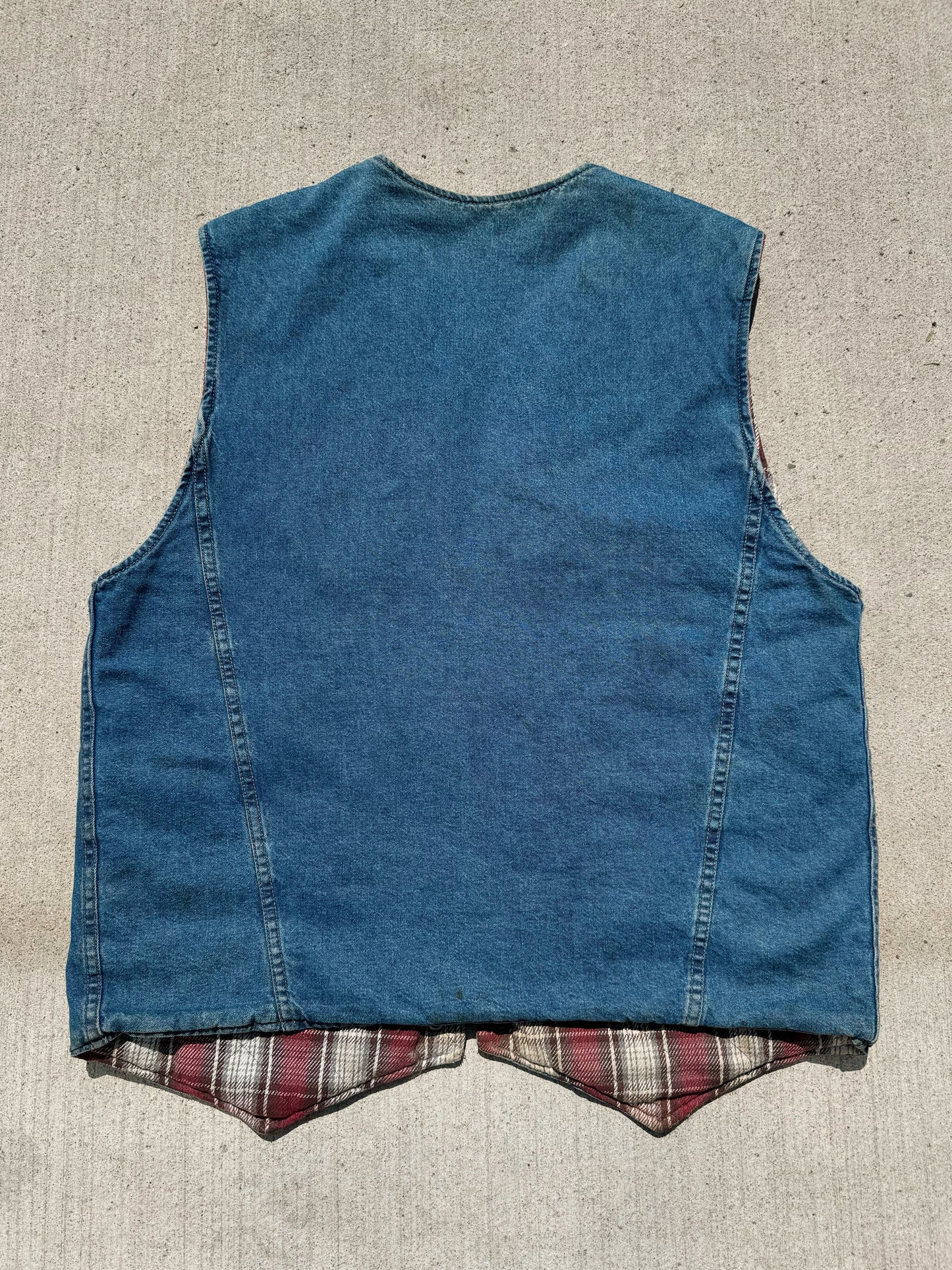 Vintage 1990s Levi’s Reversible Denim & Flannel Vest | Medium