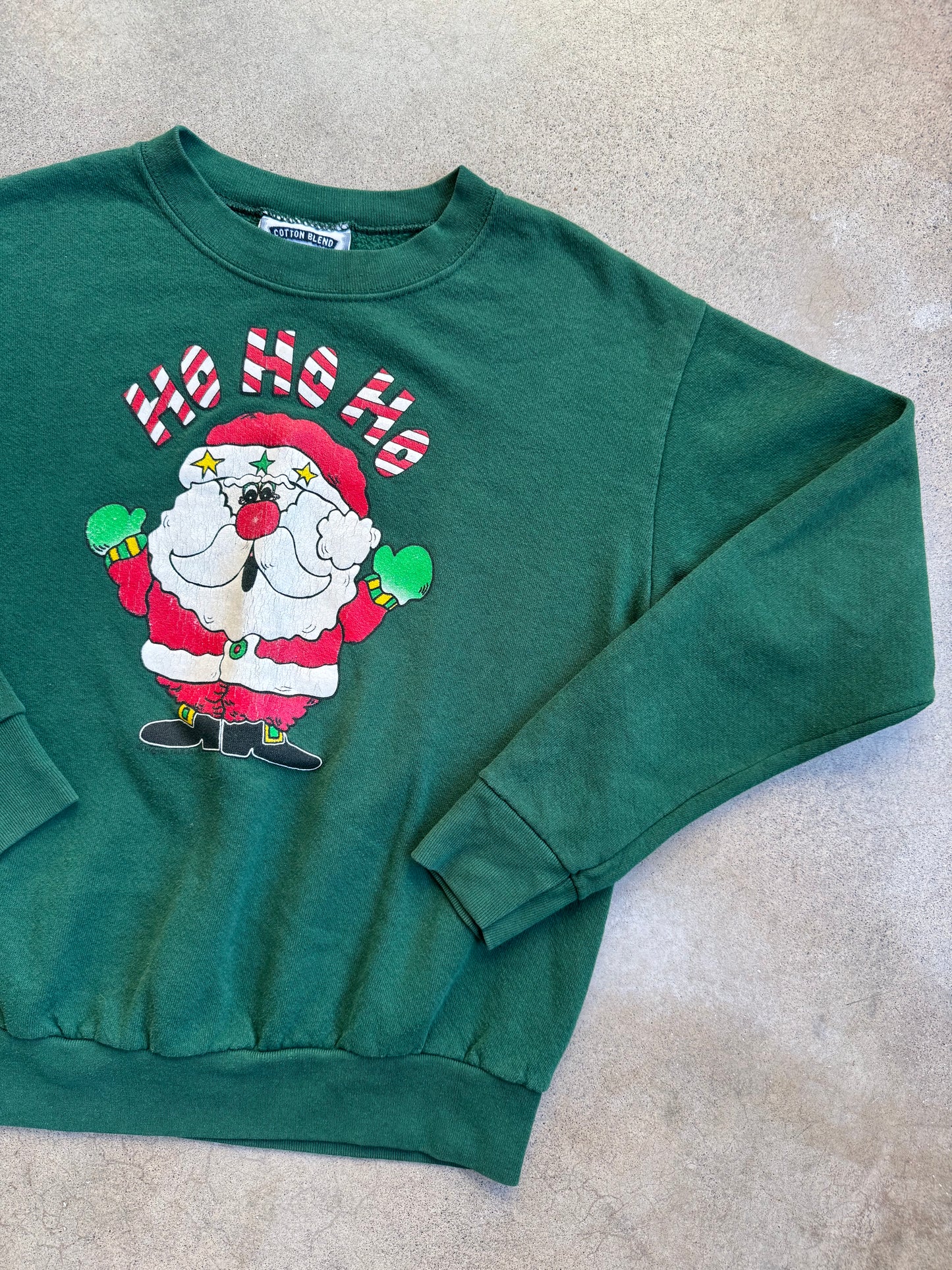 Vintage 1990s Lee Christmas Santa Graphic Crewneck Sweatshirt | Youth L