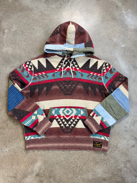 Polo Ralph Lauren Southwestern Cotton Fleece Pullover Hoodie | Large