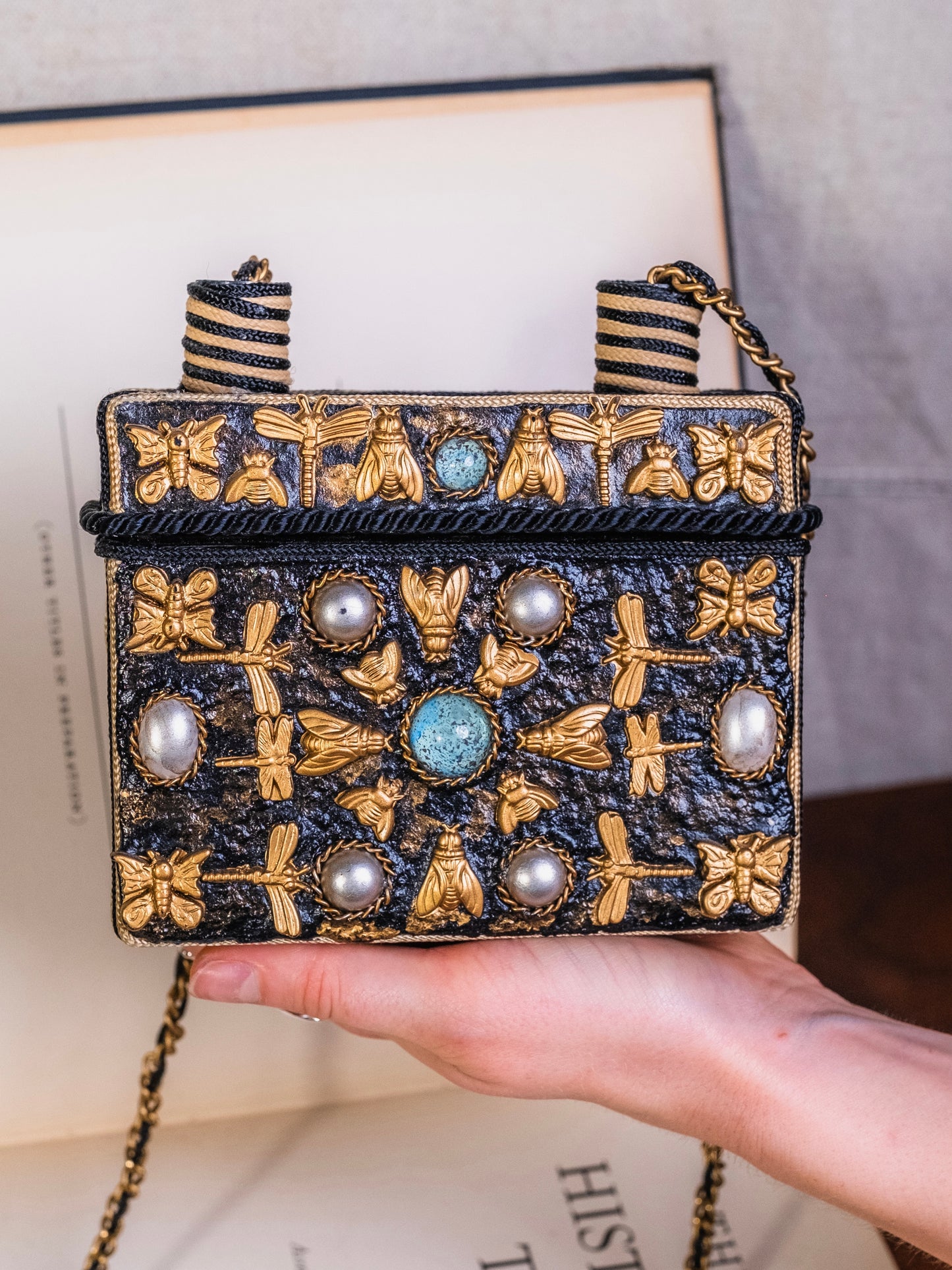Vintage 1990s Mary Francis 3D Insect Crossbody Bag