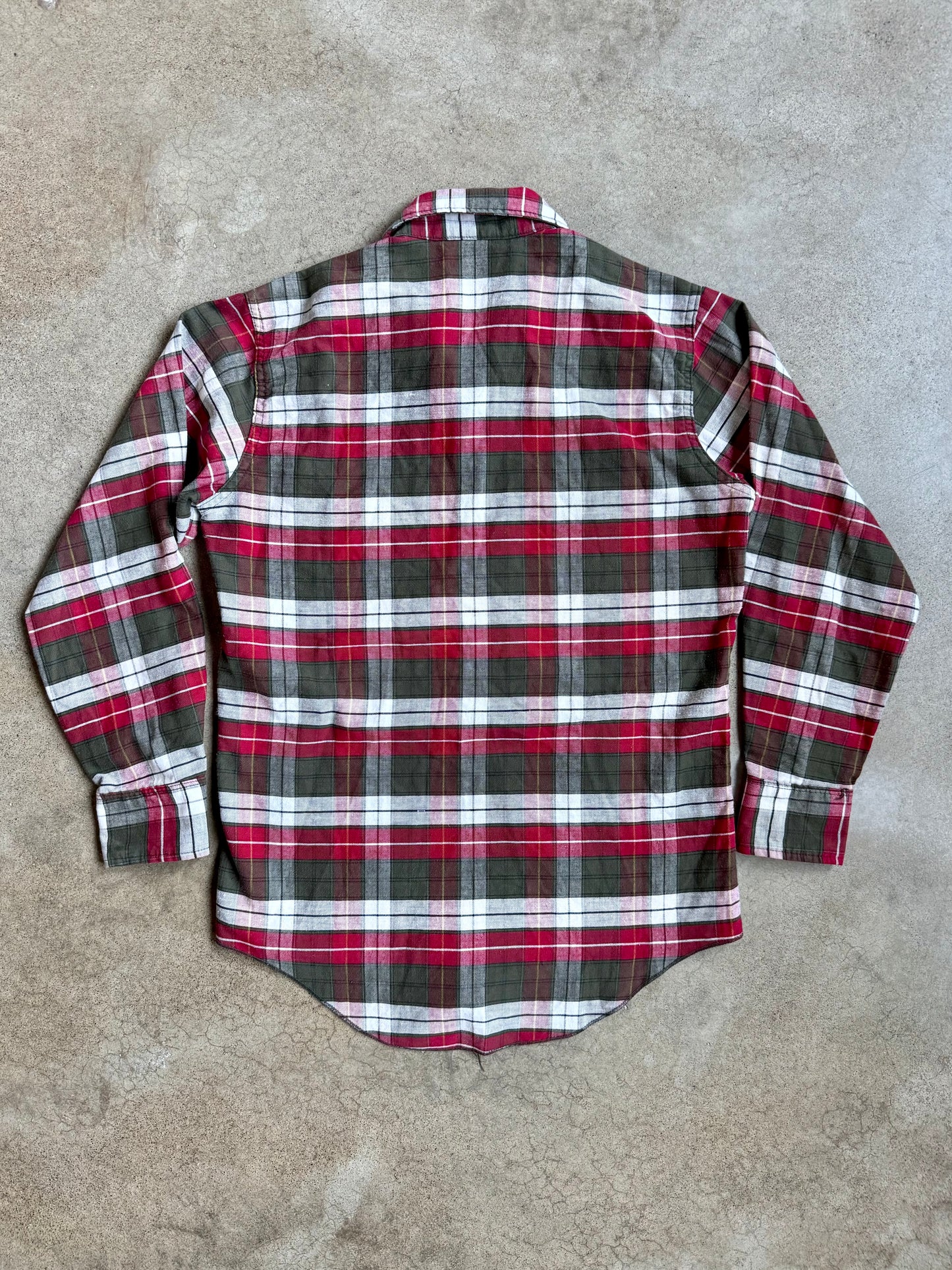 Vintage 1970s Dickies Vaquero Plaid Cotton Button-Up Shirt | Small