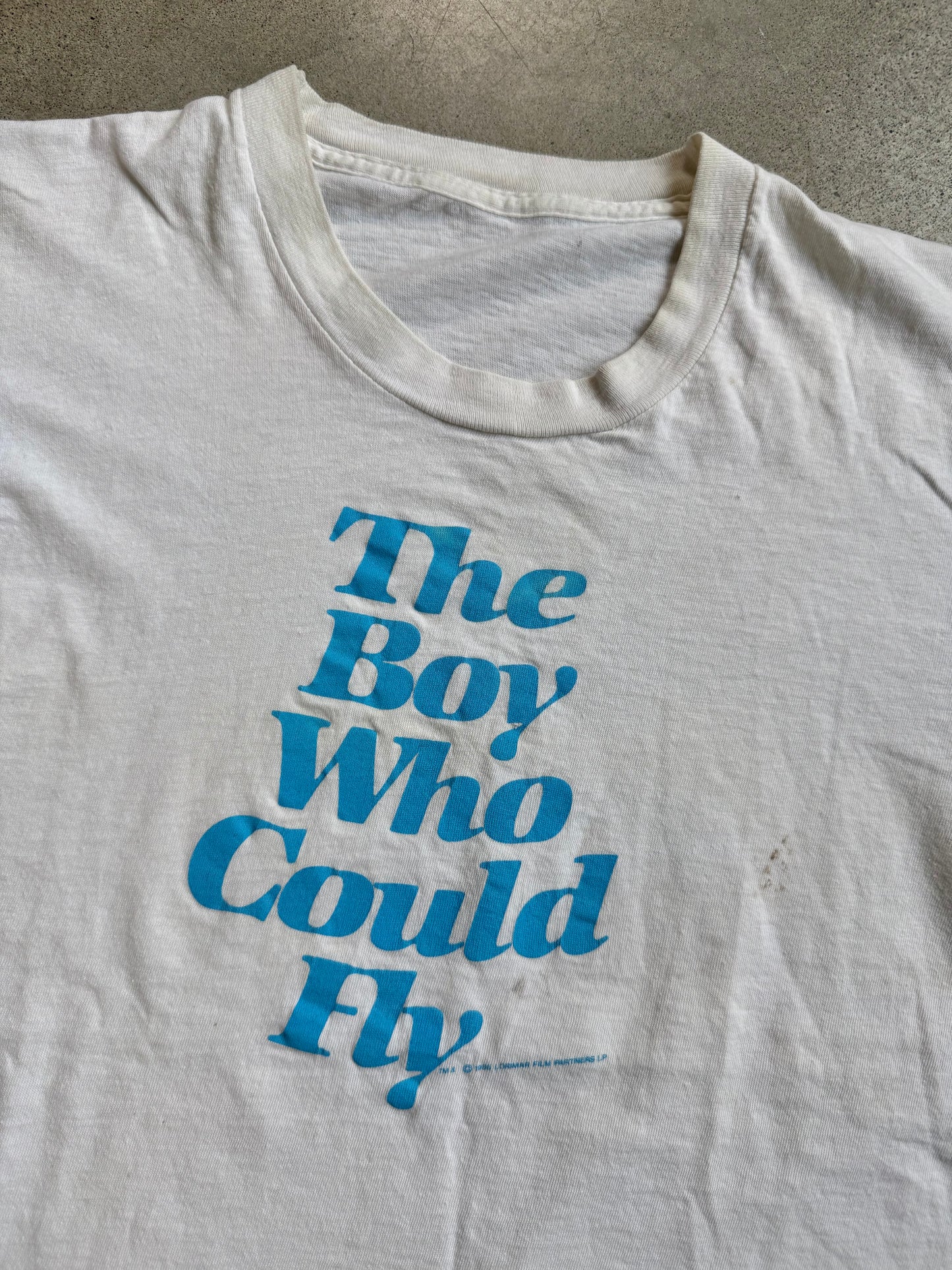 Vintage 1980s "The Boy Who Could Fly" Movie Graphic Tee | Small