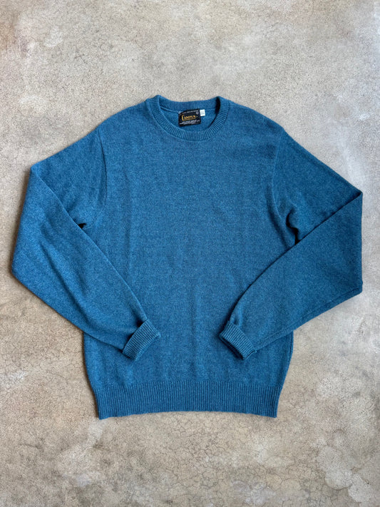 Vintage 1960s Campus Blue Wool-Blend Crewneck Sweater | XL Tall