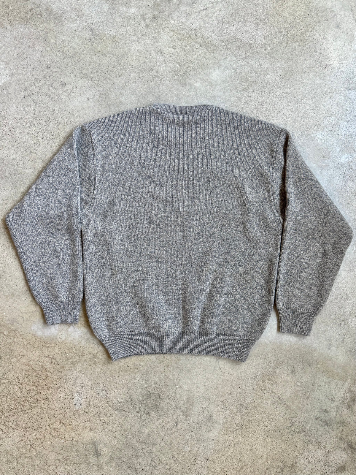 Vintage 1980s/90s Donaldson “Mickey Walking Pluto” Embroidered Wool Sweater | Youth M/L