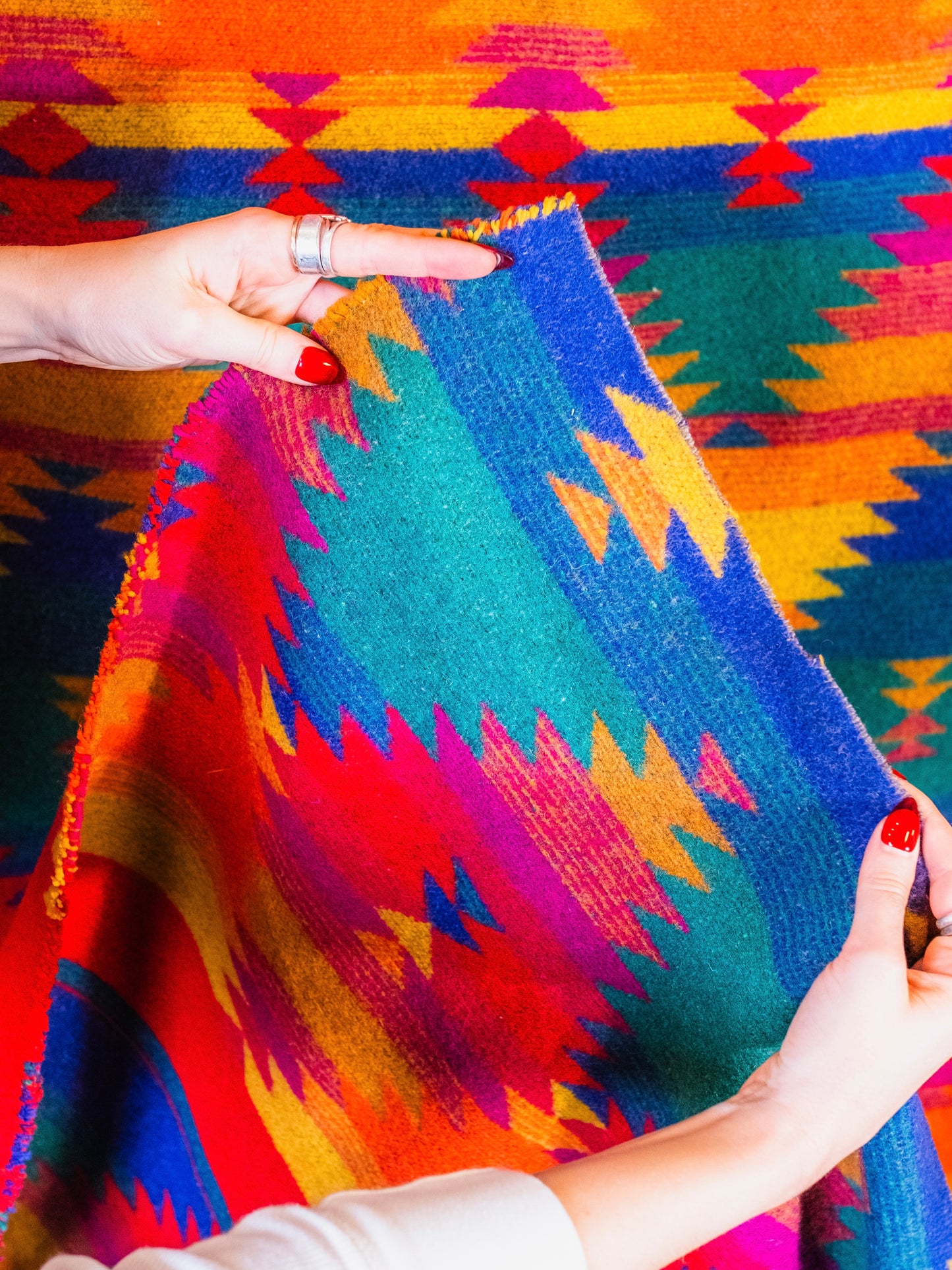 Vintage Southwestern Fleece Camp Blanket