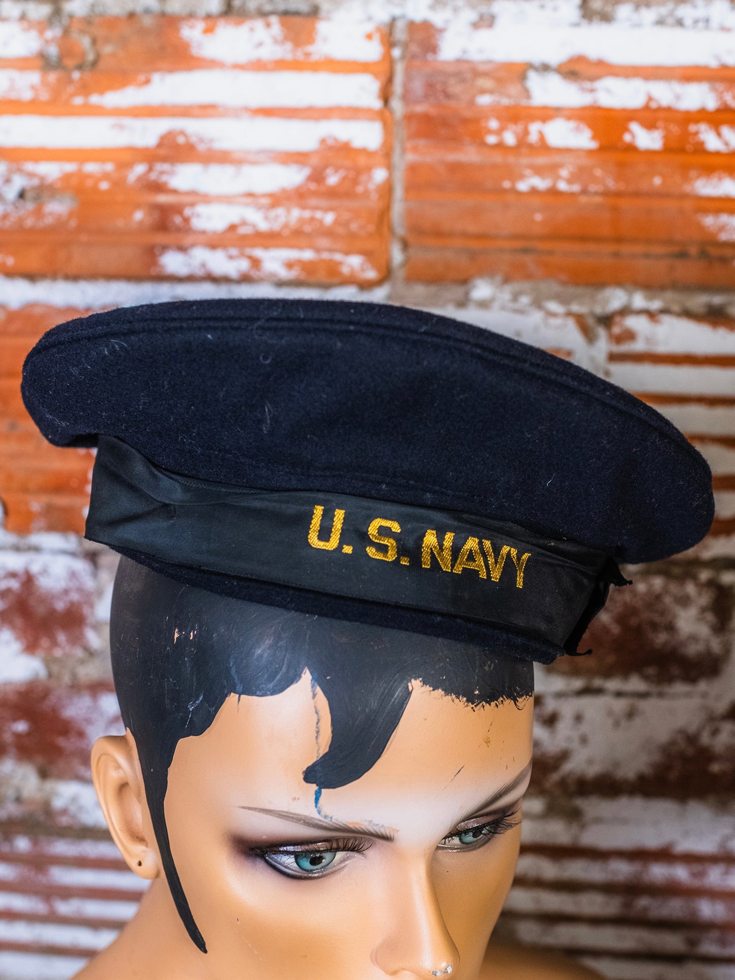 Vintage WWII U.S. Navy Sailor Uniform Flat Hat