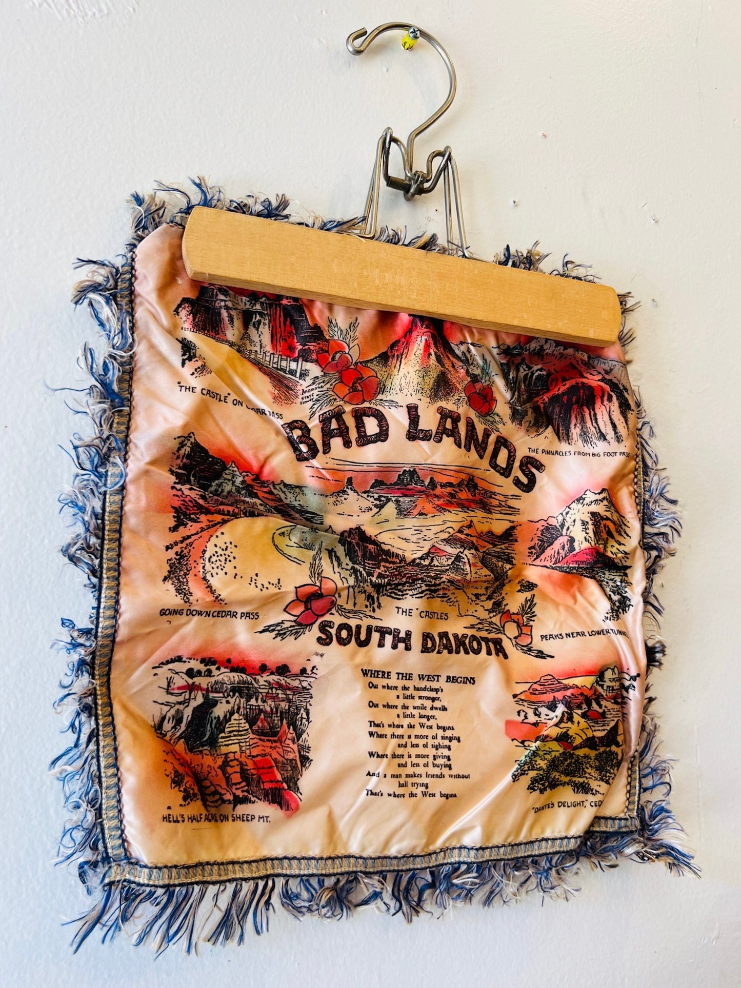 Vintage Bad Lands South Dakota Souvenir Pillow Sham