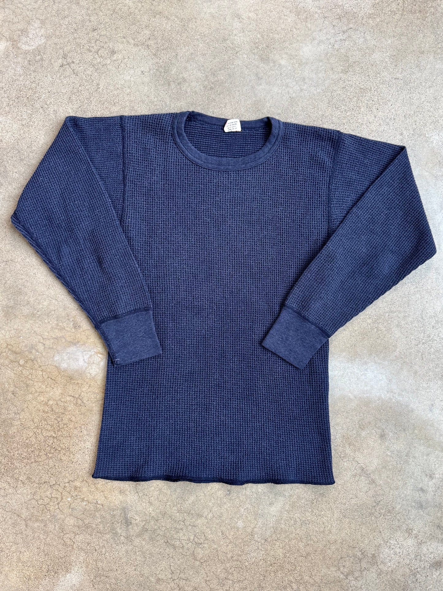 Vintage 1980s J.E. Morgan’s Long Johns Navy Waffle Knit Thermal | Medium