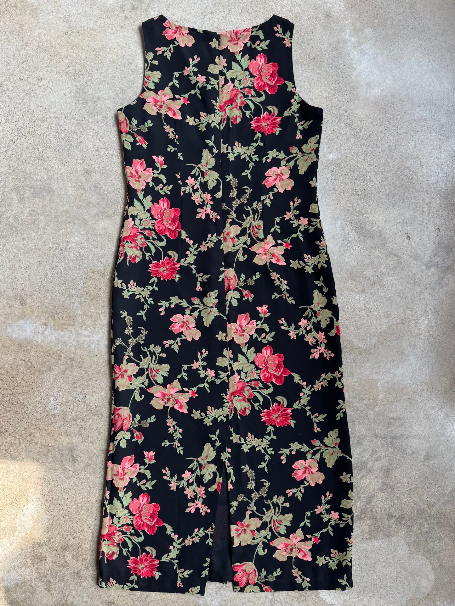 Vintage 1990s Casual Corner Annex Floral Maxi Dress | Small