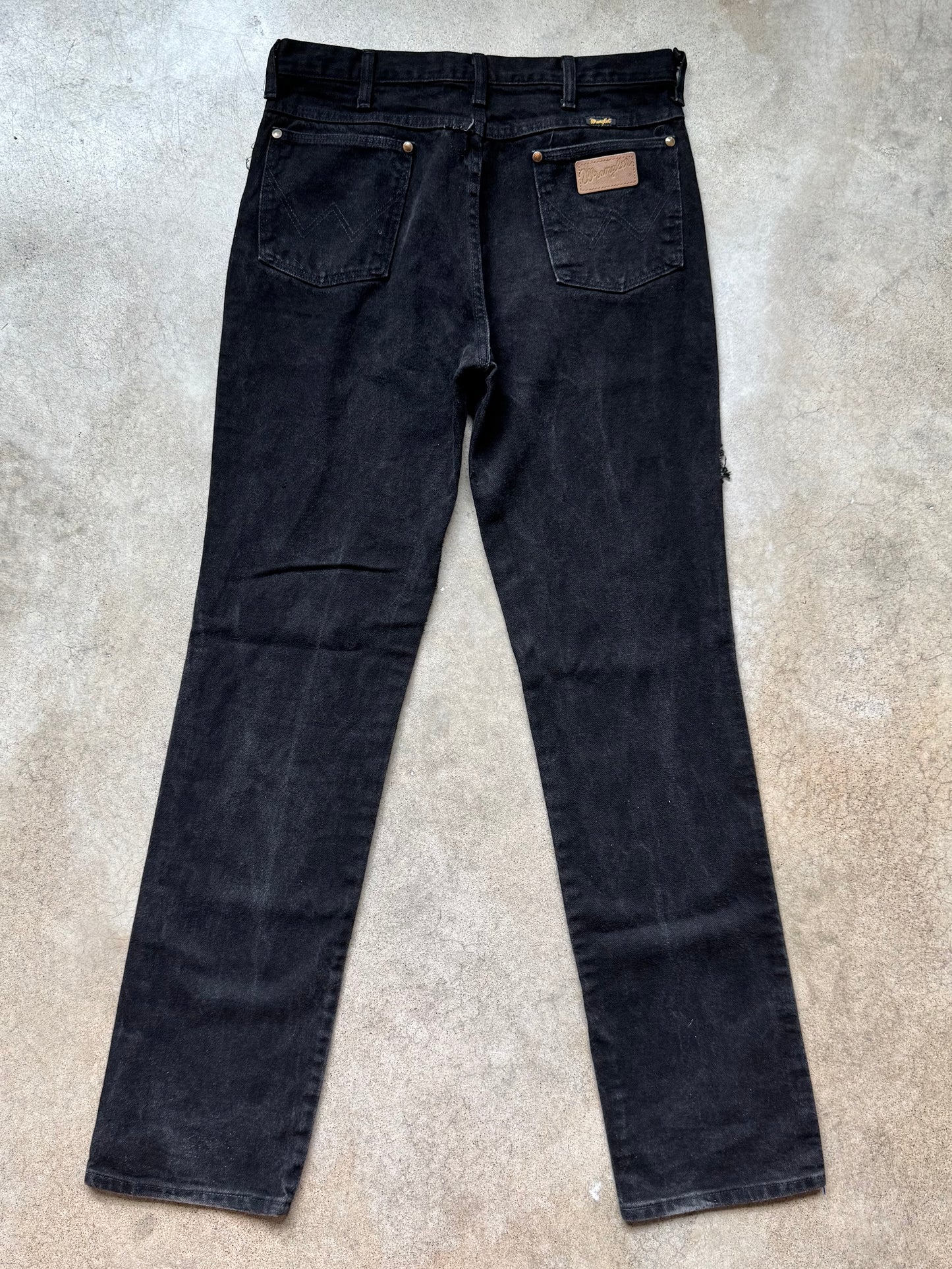 Vintage 1990s Wrangler Black Straight Leg Jeans | Waist 33”