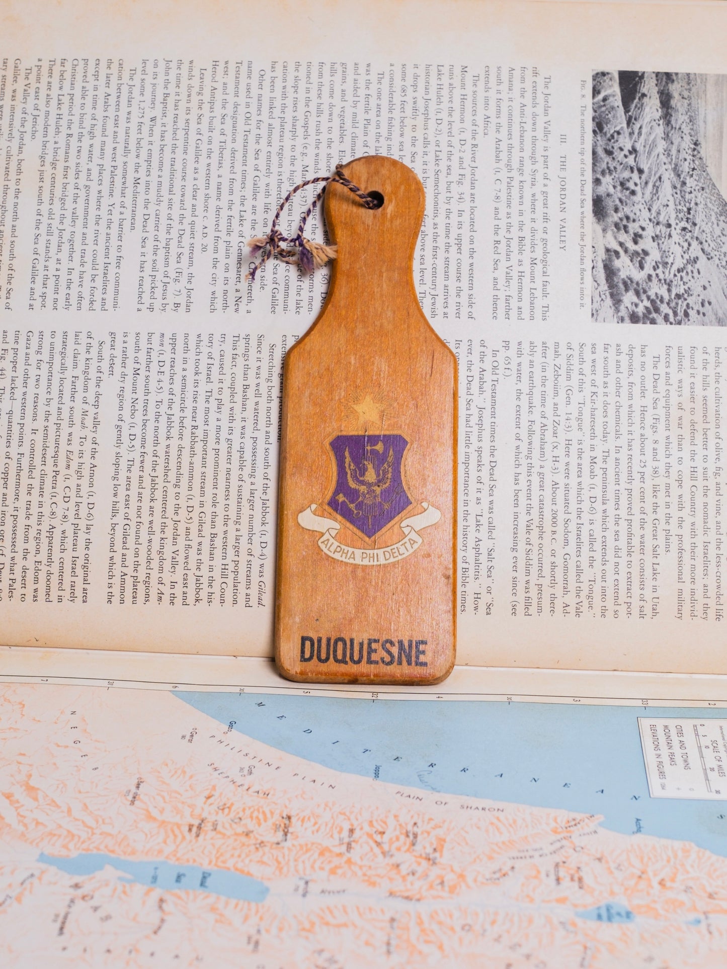 Vintage 1959 Alpha Phi Delta Fraternity Senior Dinner Dance Pledge Paddle