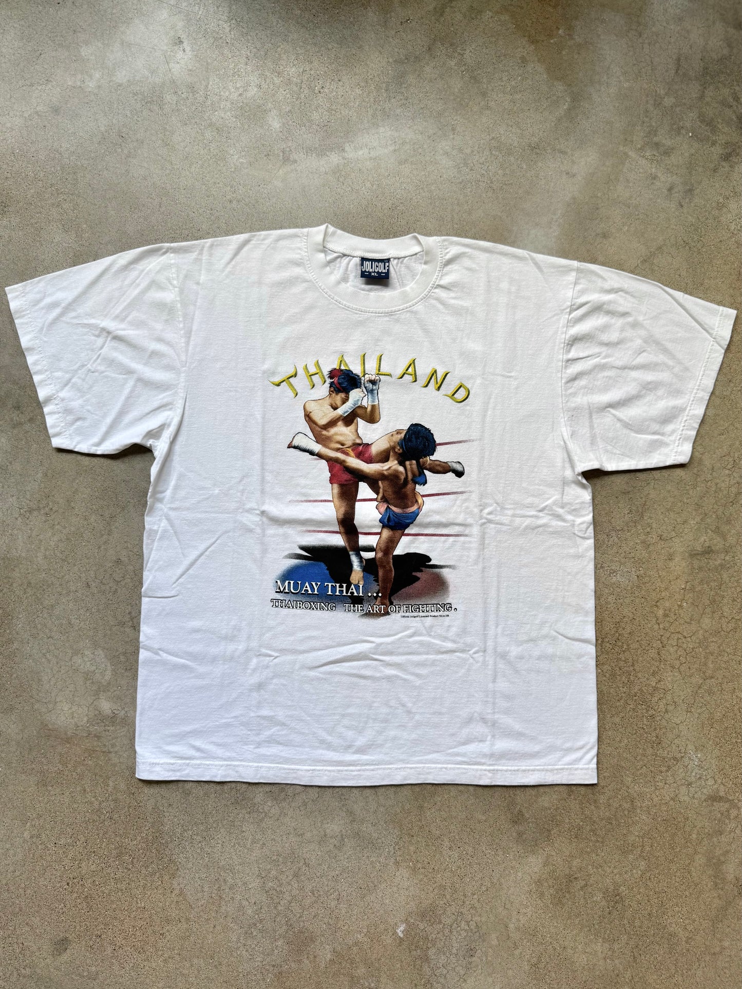 Vintage Joligolf Thailand Muay Thai Graphic Tee | XL