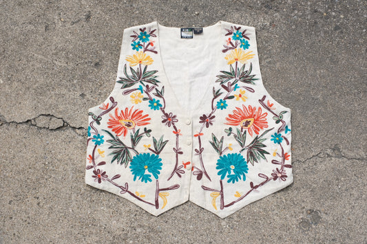 Vintage Rebel New York Embroidered Vest