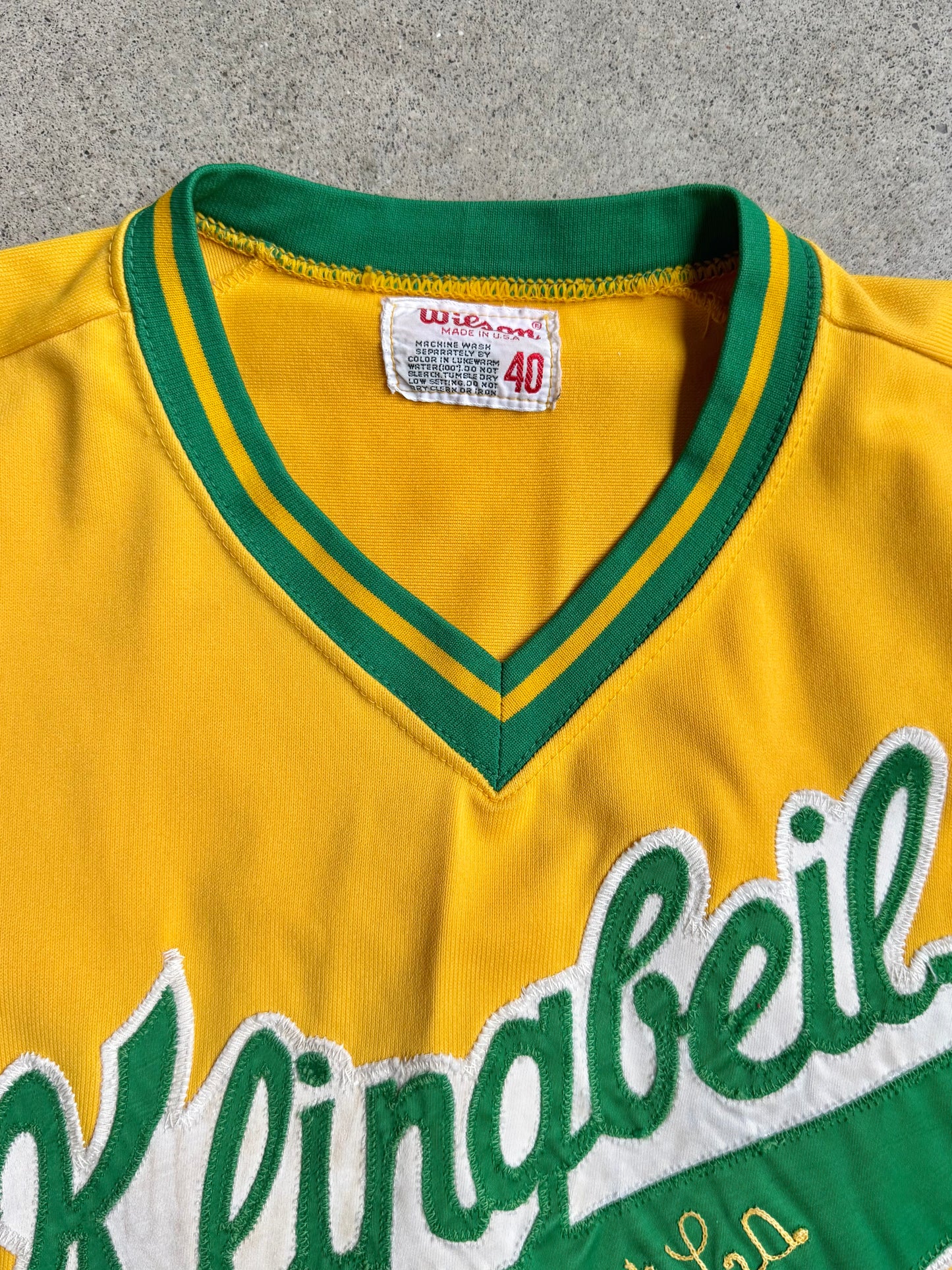 Vintage 1980s Wilson Klingbeil Management #7 Baseball Jersey | M/L