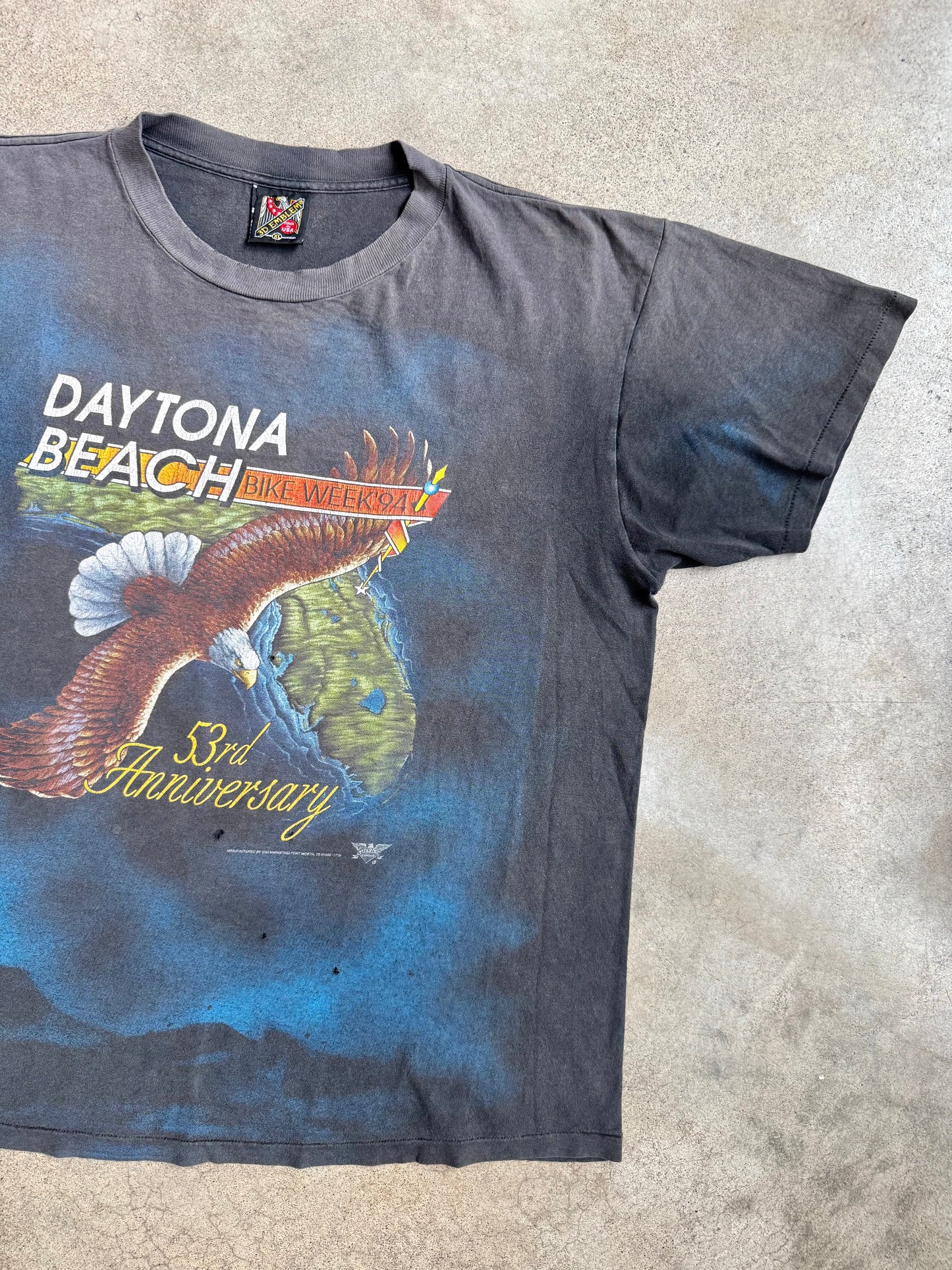 Vintage 1994 Harley Davidson 53rd Anniversary Columbus, OH Distressed Tee | XL