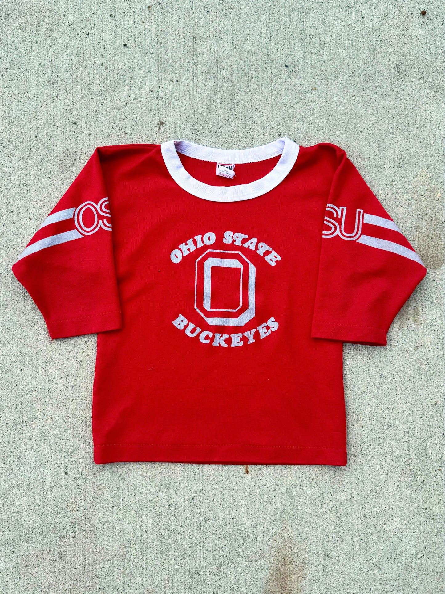 Vintage 1980s Ohio State Jersey Tee | Youth Small