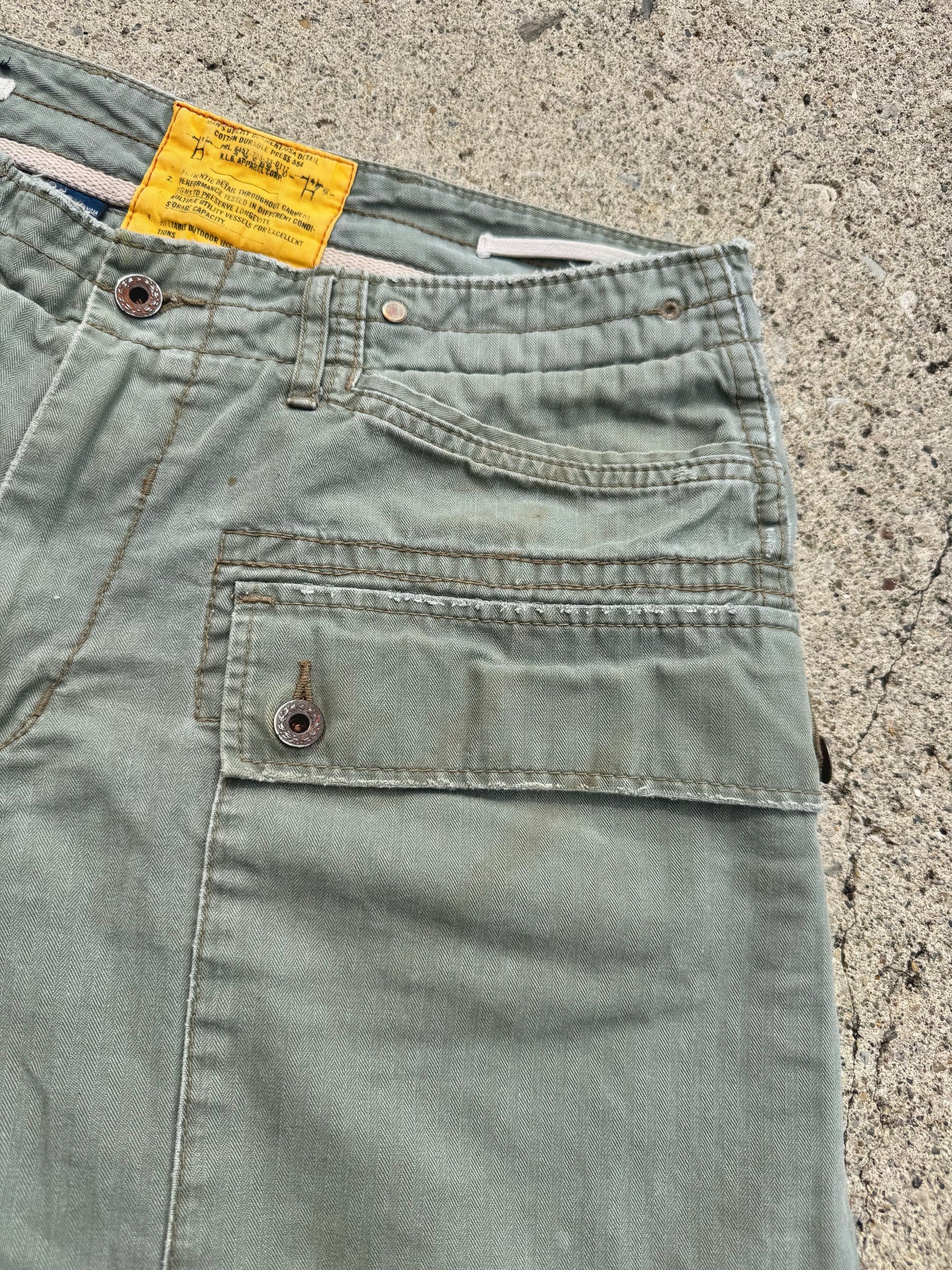 Vintage 1990s Polo Ralph Lauren Cotton Cargo Utility Shorts | Waist 33”