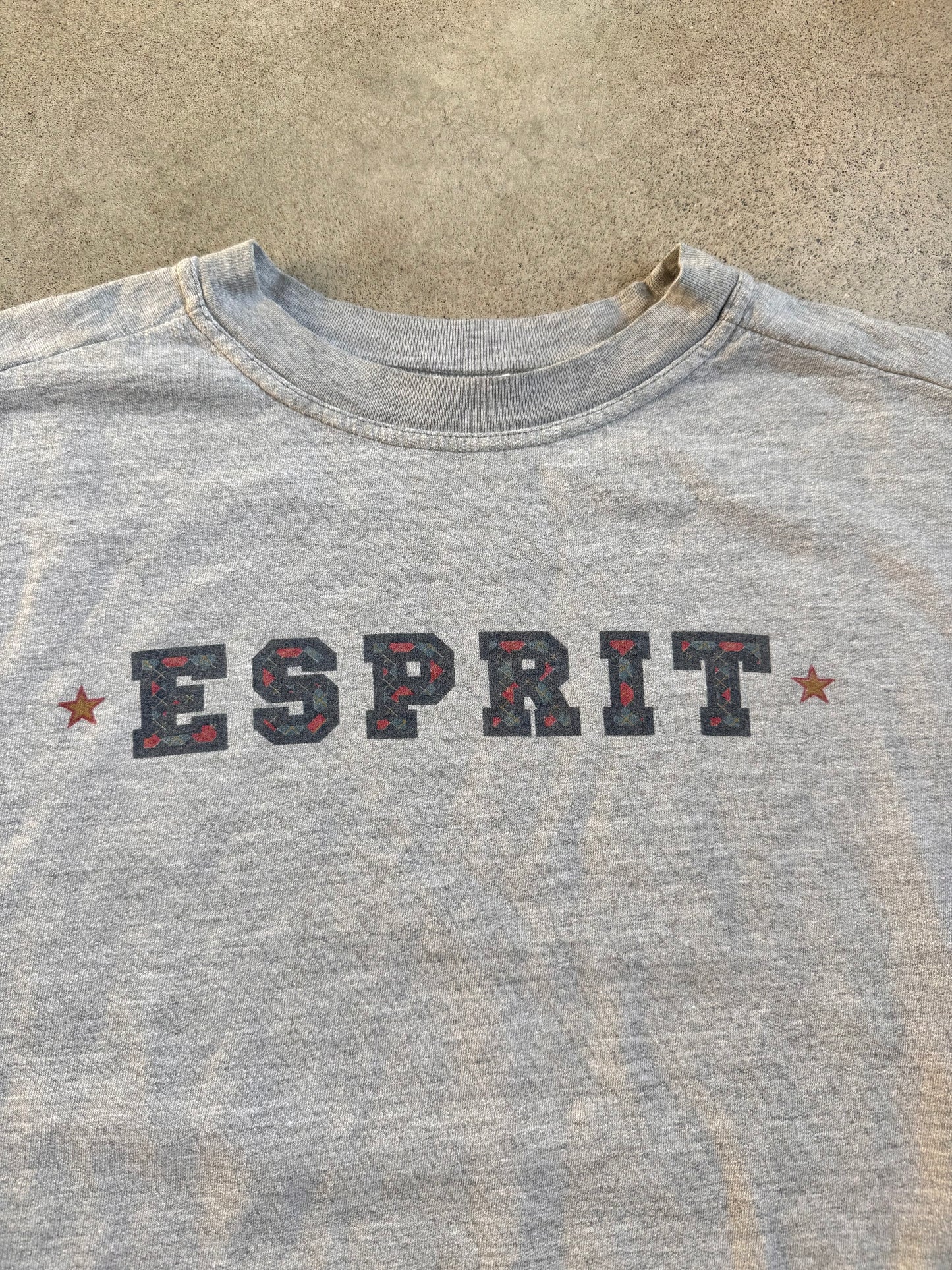 Vintage 1990s Esprit Heather Grey Crewneck Sweatshirt | XL