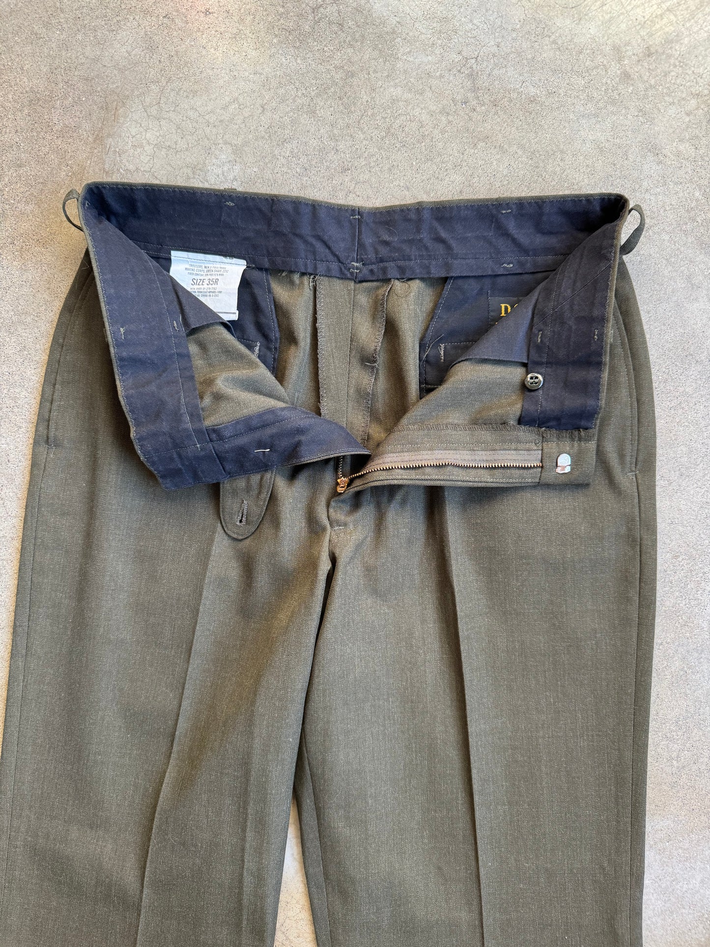 Vintage 1980s U.S. Marine Corps. Military Issue Wool Two-Piece Dress Suit | 37L