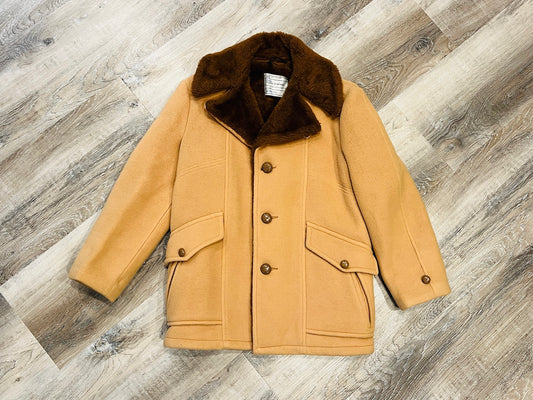 Vintage JCPenney Faux Fur Lined Farm Coat | Boys Size 12