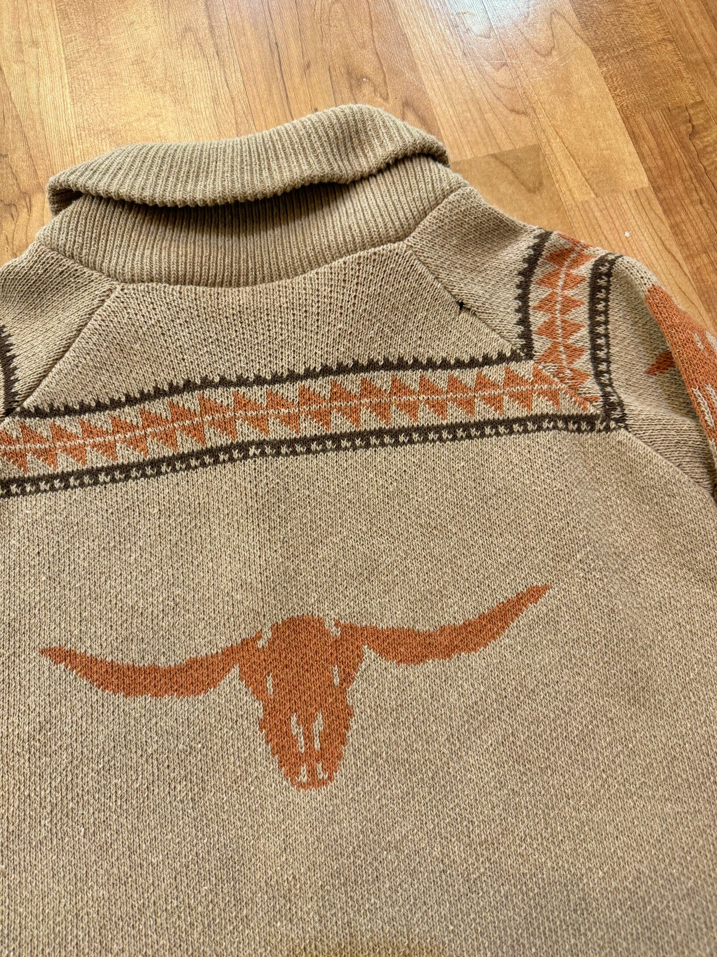 Vintage Southwestern Style Zip-Up Sweater | M/L