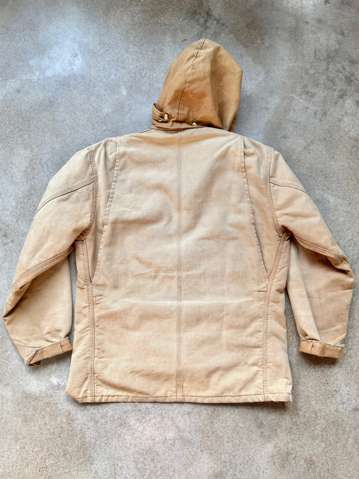Vintage 1989 Carhartt “100 Years” Insulated Duck Canvas Hooded Chore Coat | Large