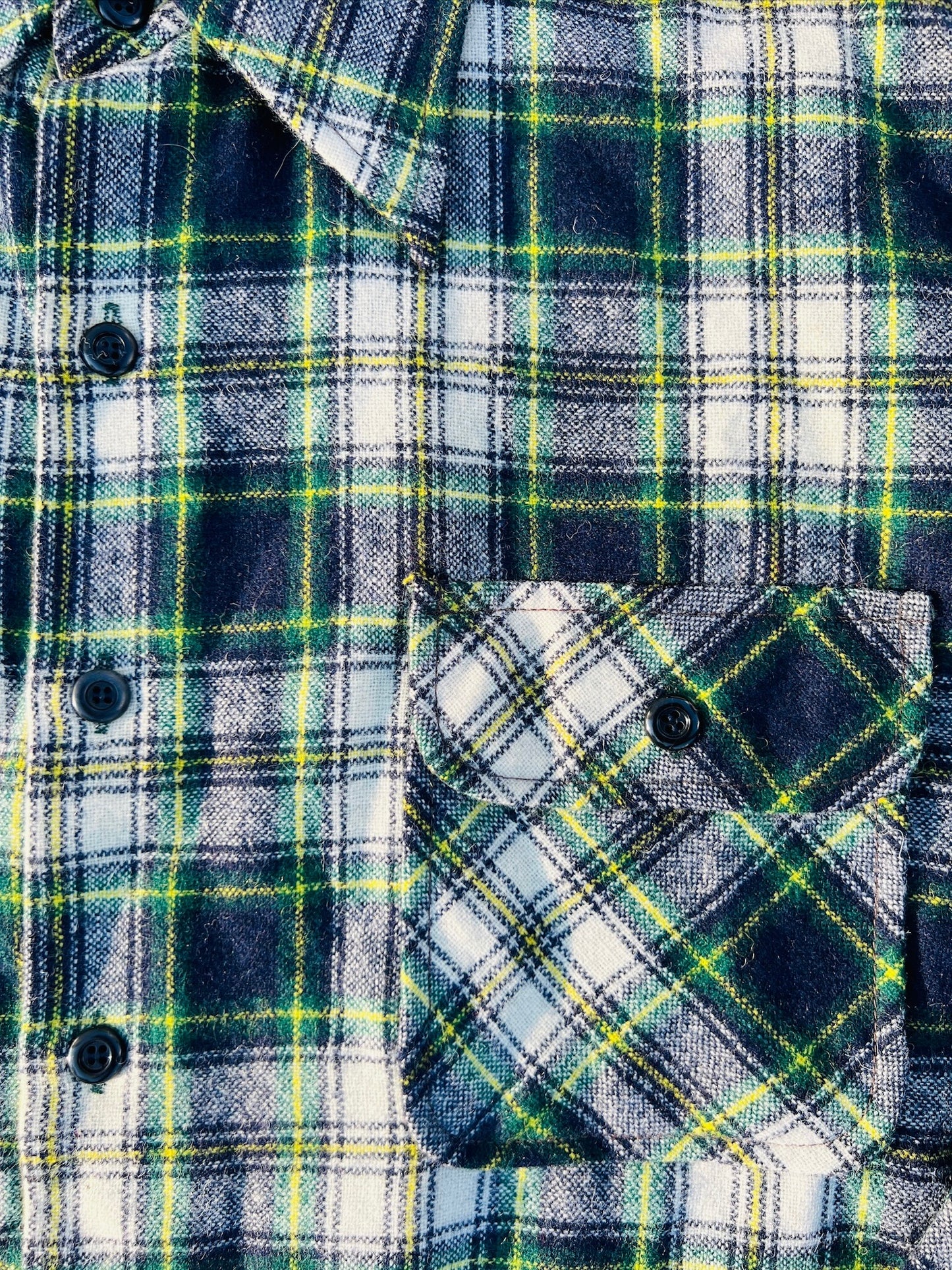 Vintage 1980s Recess Wool Flannel Button Down Shirt | Large