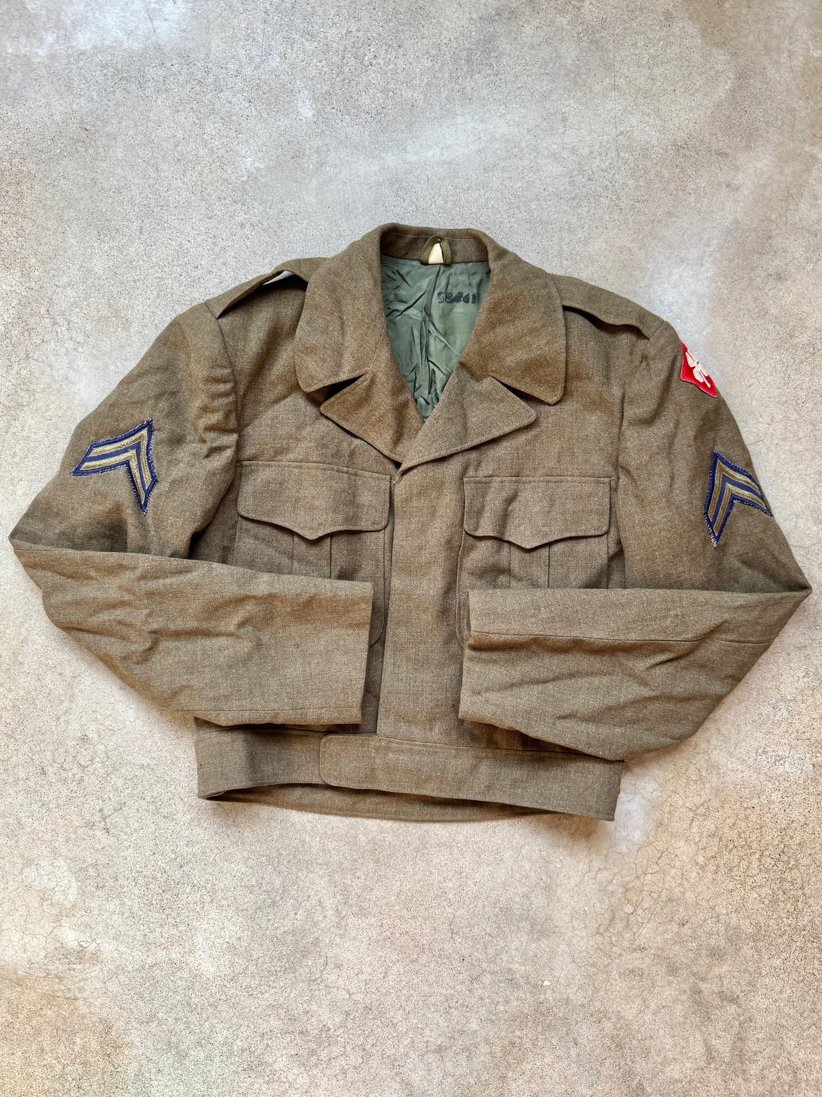 Vintage 1950s Military U.S. Army Wool Ike Jacket | 38R