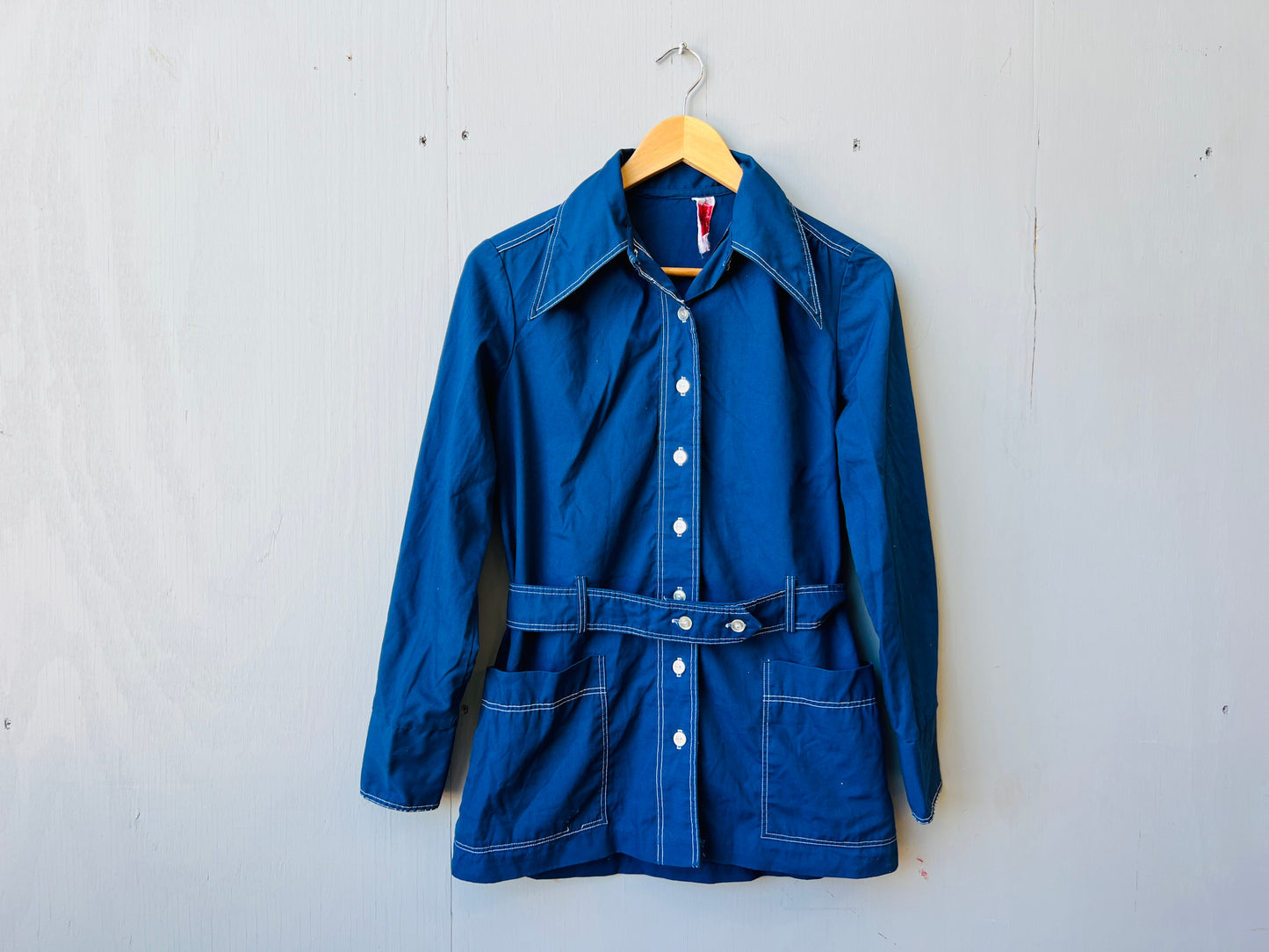 Vintage 1960’s/70’s Navy Blue Collared Button Down Shirt