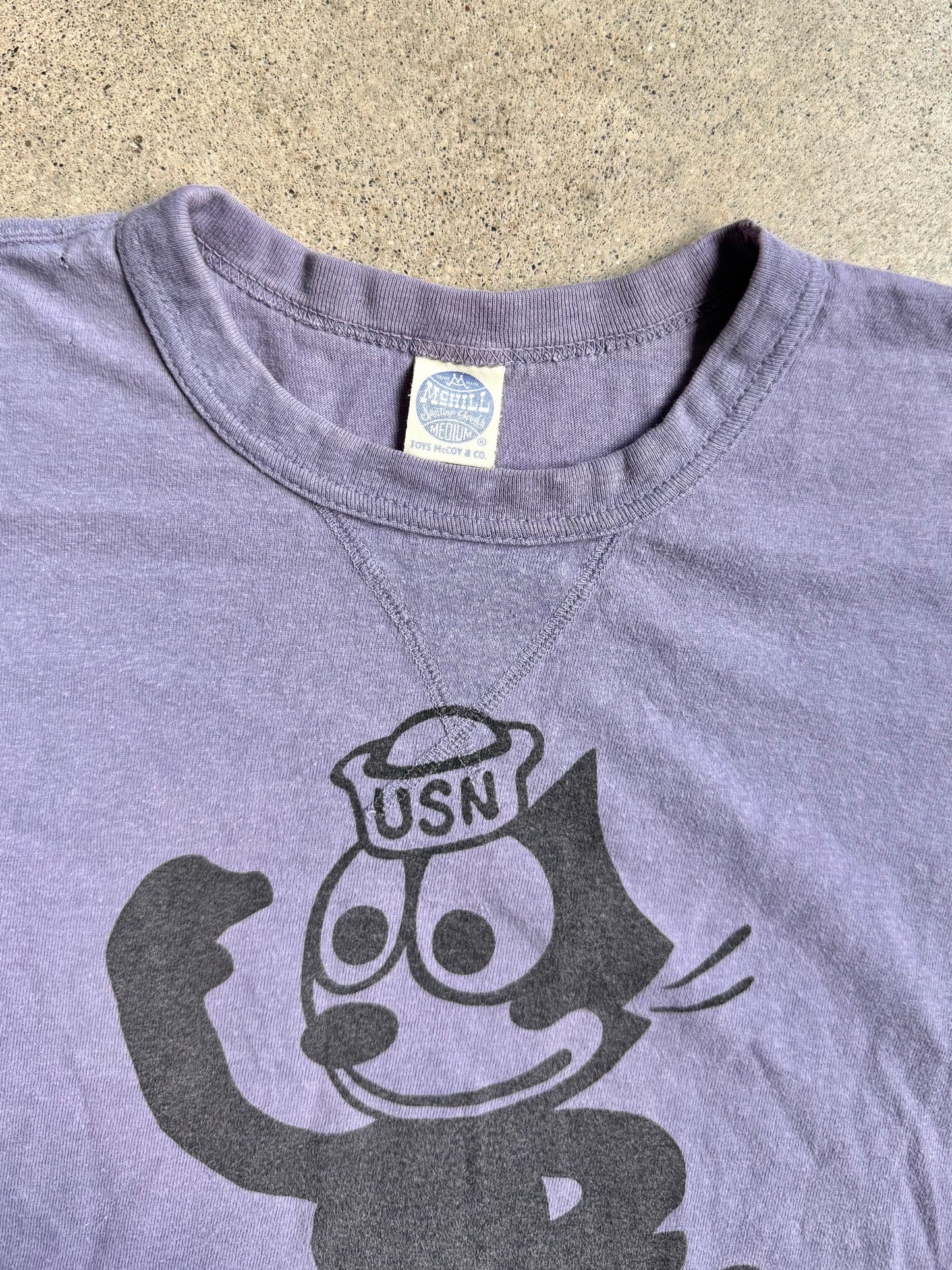 Vintage-Style Toys McCoy McHill "Felix The Cat" US Navy Themed Graphic Tee | Medium