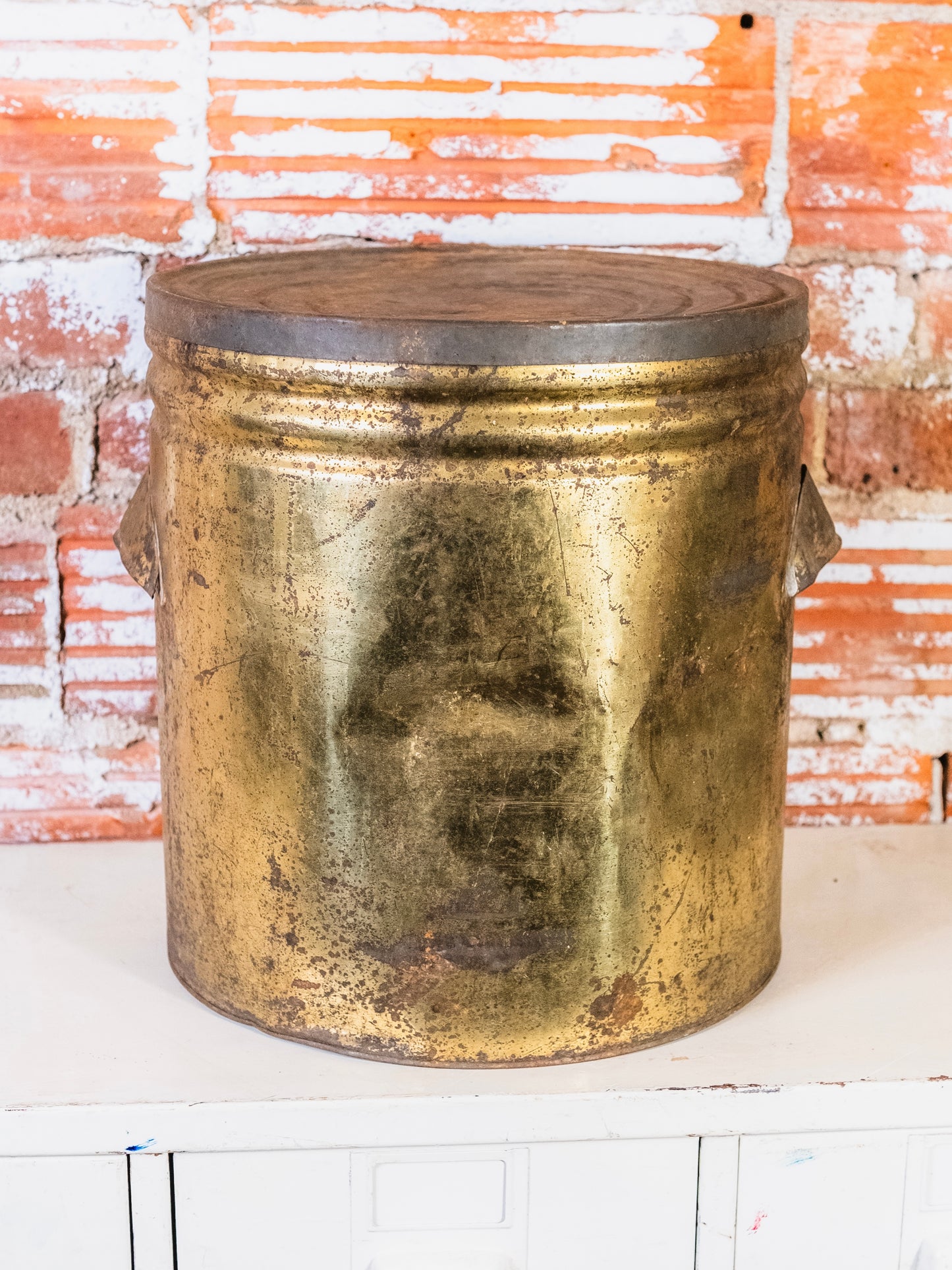 Antique F.C. Stedman Co. Turkey Brand Lard Tin Bucket