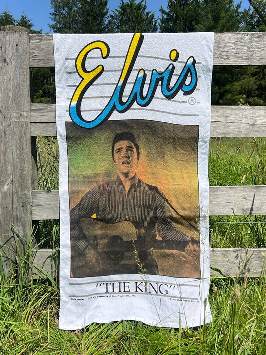 Vintage 1990s Elvis "The King" Cotton Beach Towel
