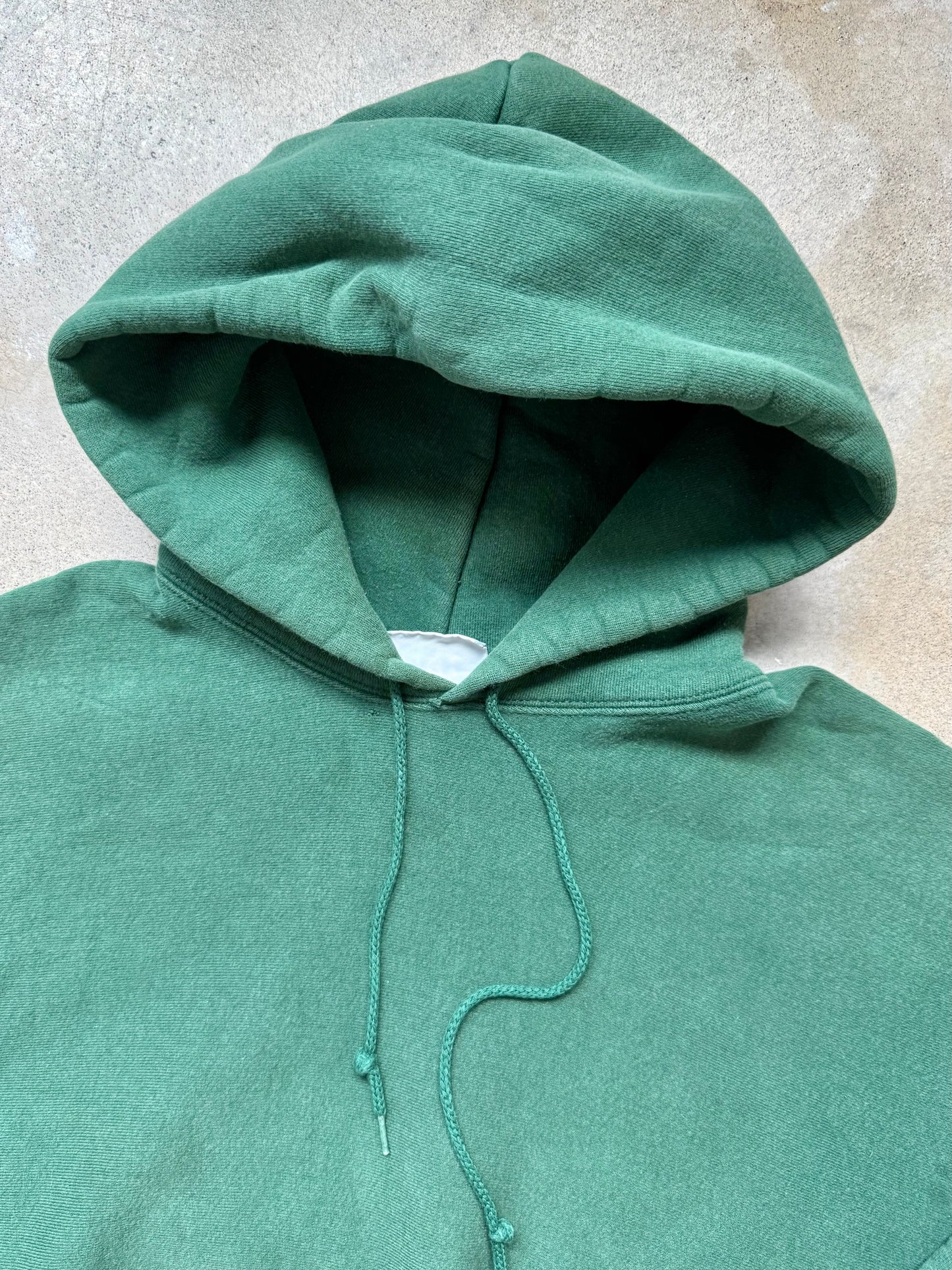 Vintage 1990s Lee Cross-Grain Green Hoodie Sweatshirt | 2XL