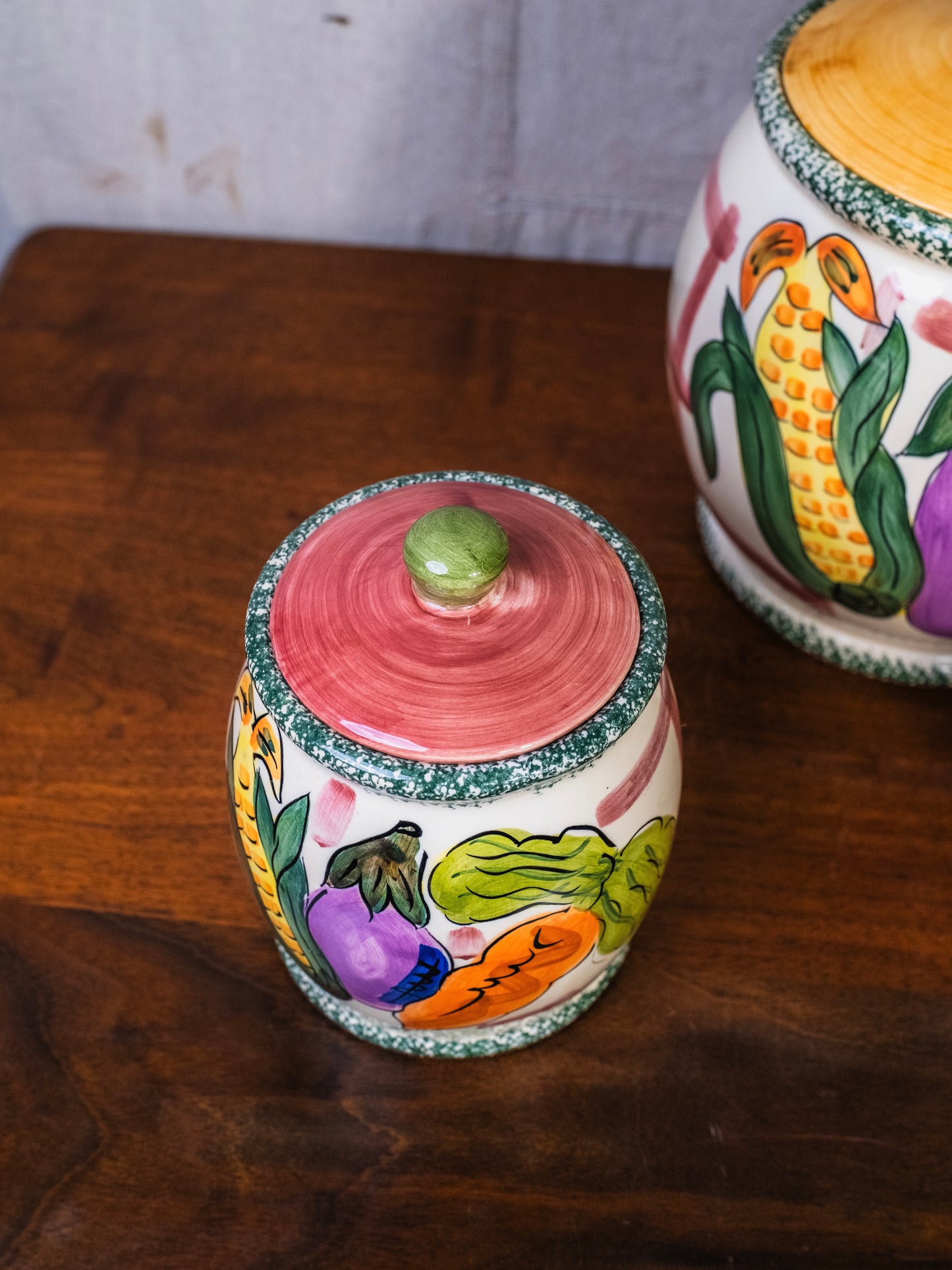 Vintage 1990s Young’s “Country Harvest” Kitchen Canisters | Set of 3