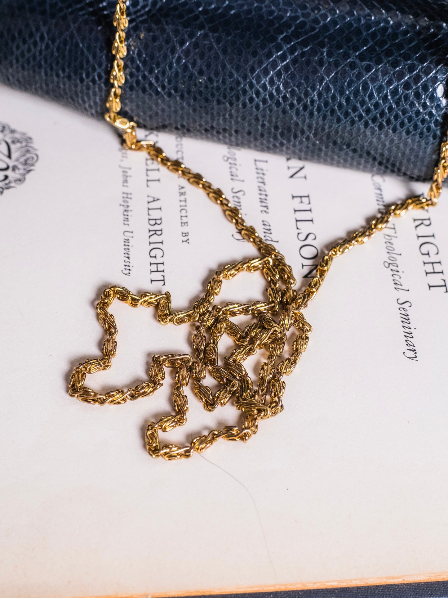 Vintage 1980s Ashneil Navy & Gold Accent Clutch Evening Bag