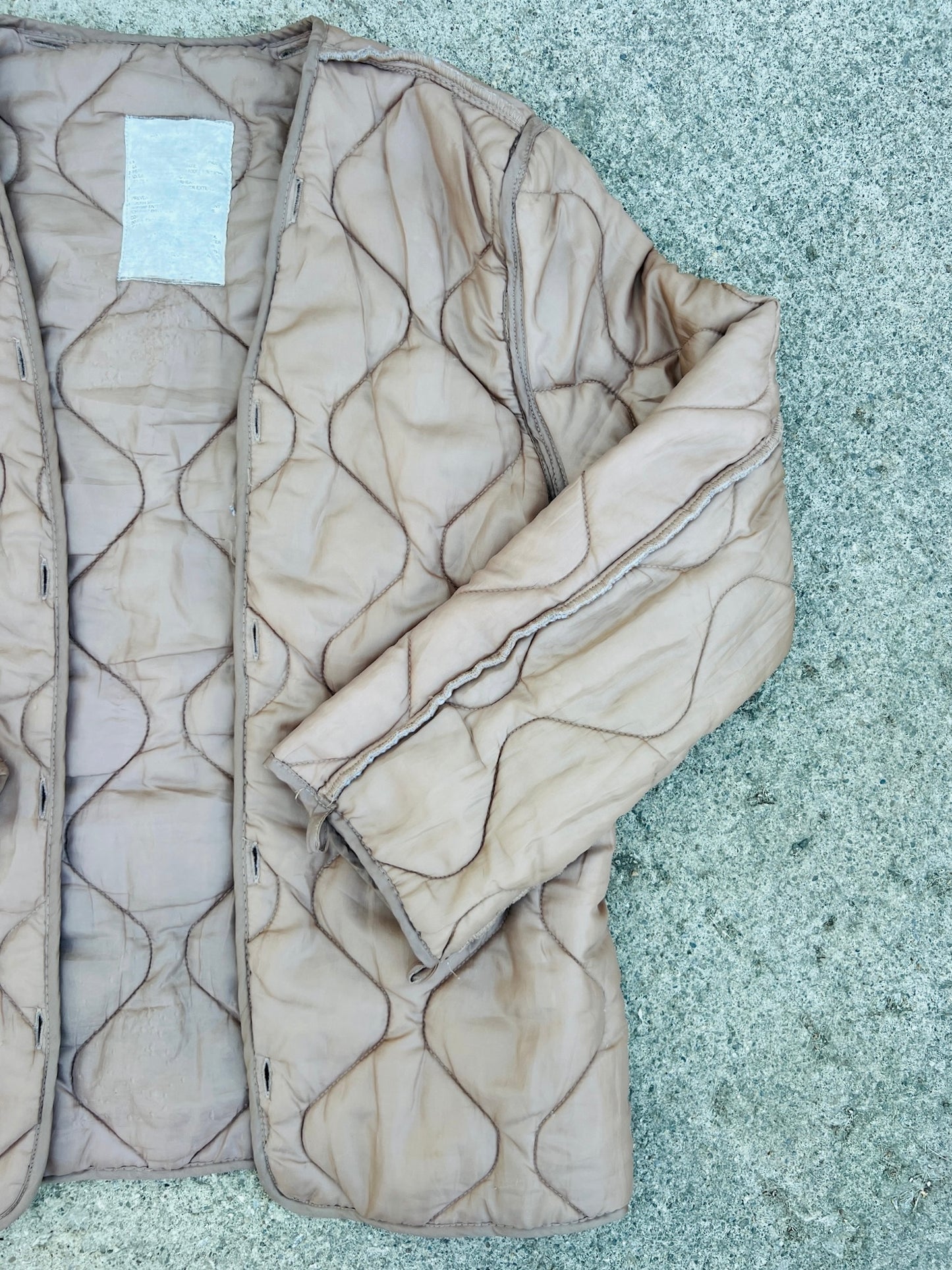 Vintage 1960s/70s Brown Quilted Jacket Liner